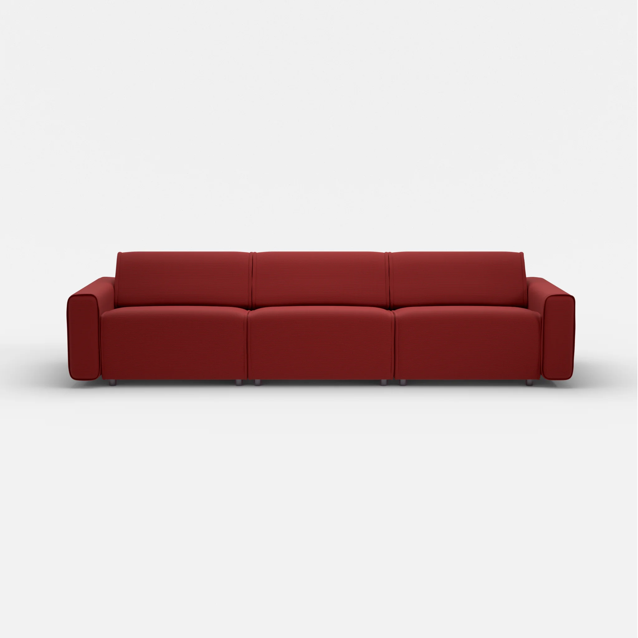 3 Sitzer Sofa Belleform mit breiter Armlehne 3 nabucco4021 in Rot von vorne