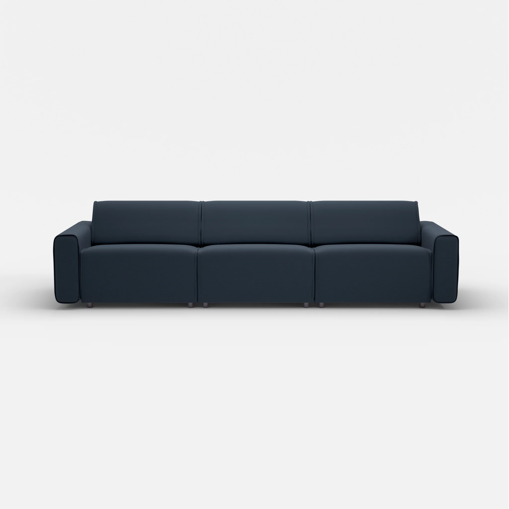 3 Sitzer Sofa Belleform mit breiter Armlehne 3 nabucco6098 in Dunkelblau von vorne