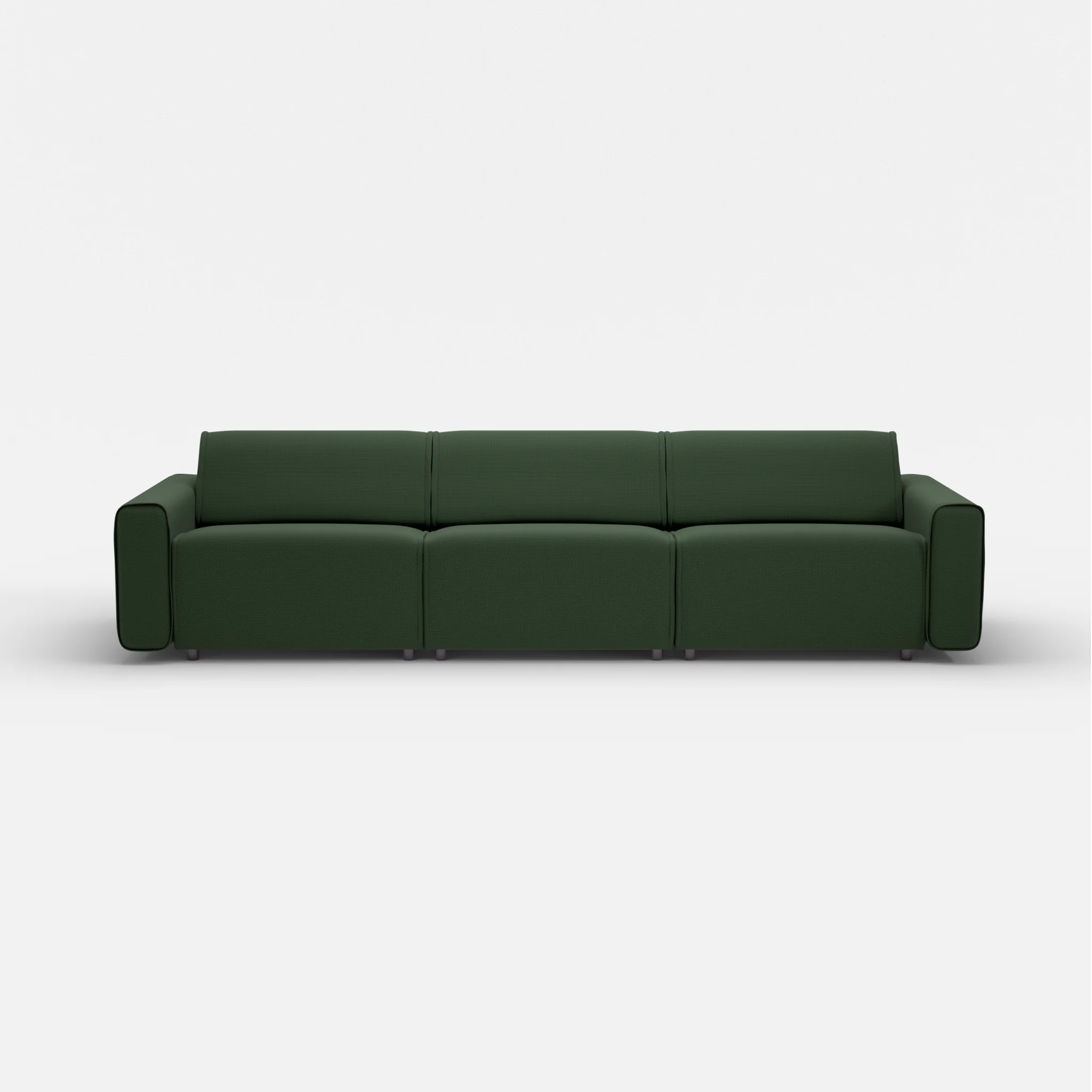 3 Sitzer Sofa Belleform mit breiter Armlehne 3 nabucco7029 in Dunkelgrün von vorne