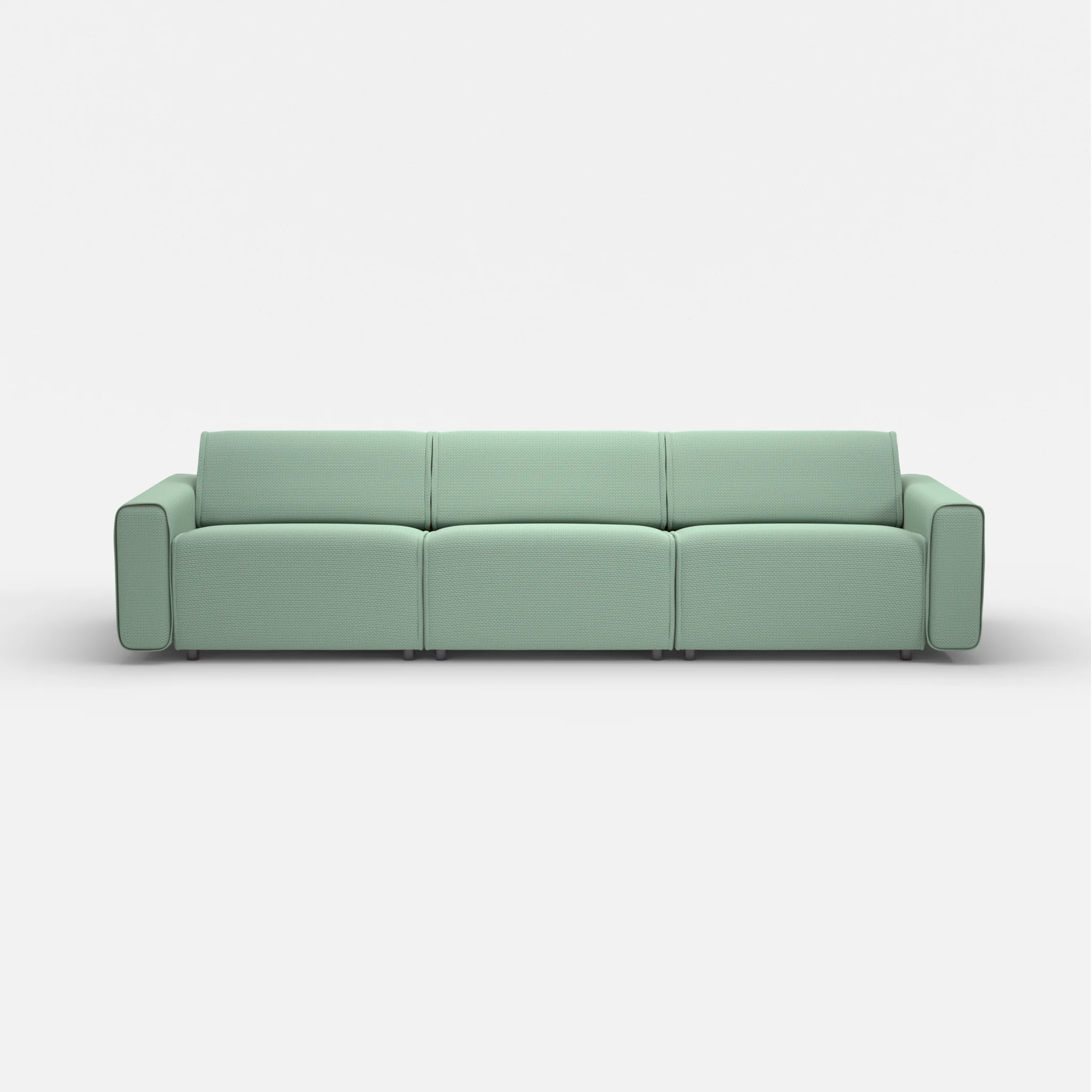 3 Sitzer Sofa Belleform mit breiter Armlehne 3 nabucco7030 in Türkis von vorne