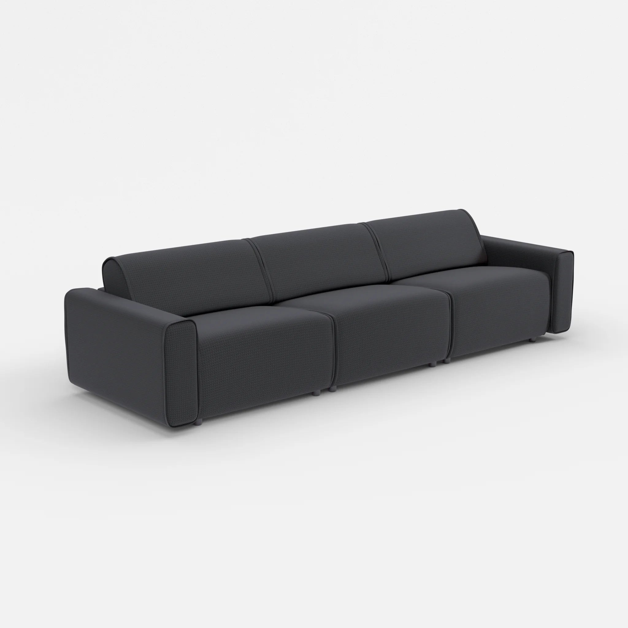 3 Sitzer Sofa Belleform mit breiter Armlehne 3 nabucco8019 in Anthrazit von der Seite