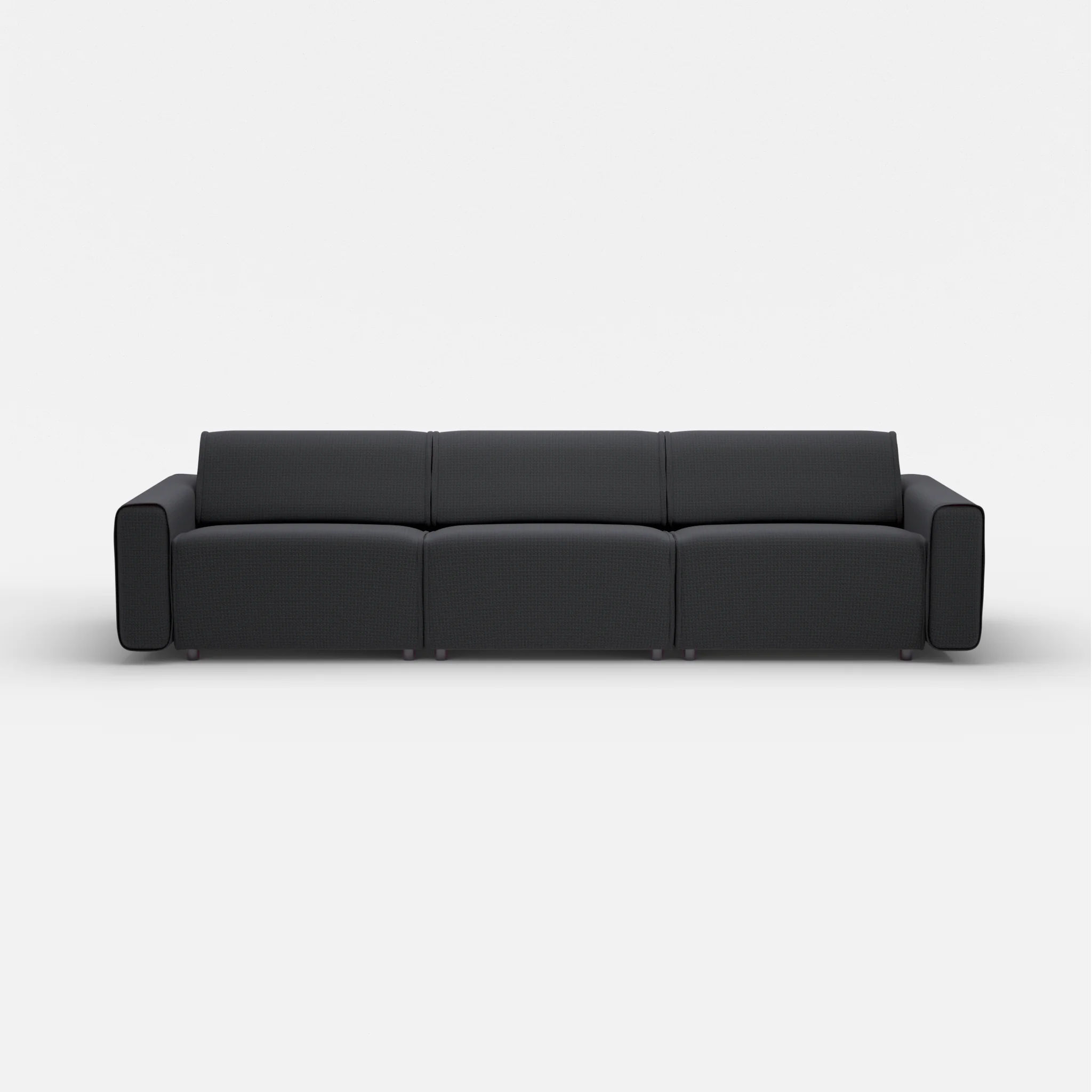 3 Sitzer Sofa Belleform mit breiter Armlehne 3 nabucco8019 in Anthrazit von vorne