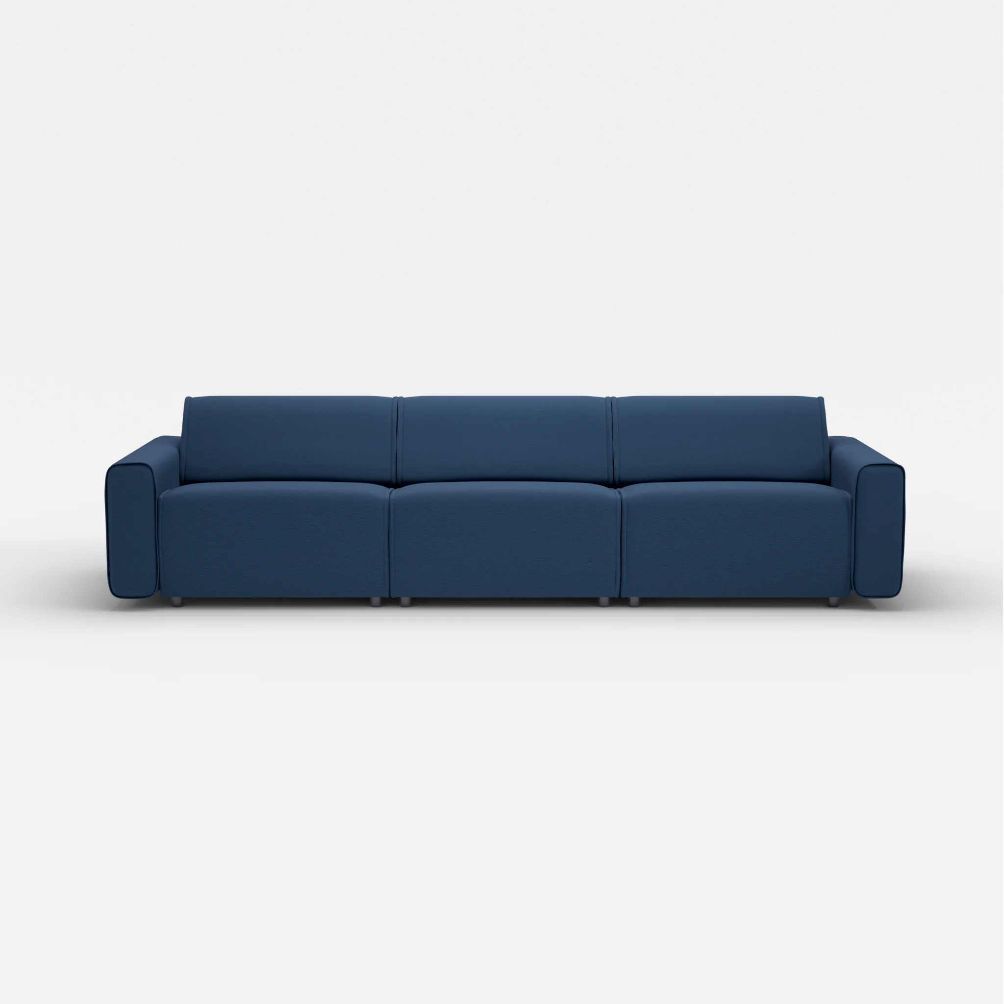 3 Sitzer Sofa Belleform mit breiter Armlehne 3 novumamur in Navy von vorne