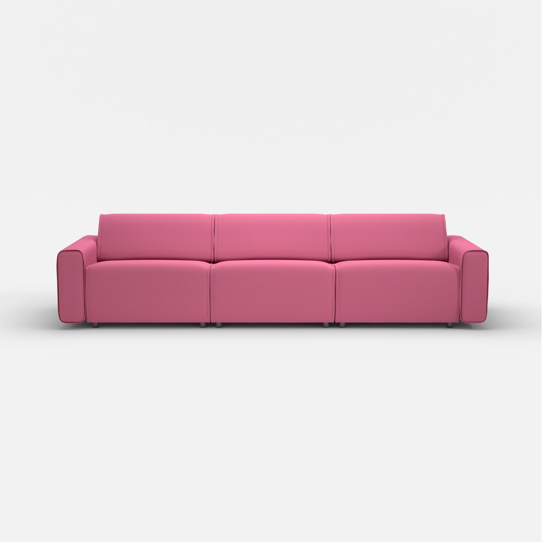 3 Sitzer Sofa Belleform mit breiter Armlehne 3 novumlitchi in Violett von vorne