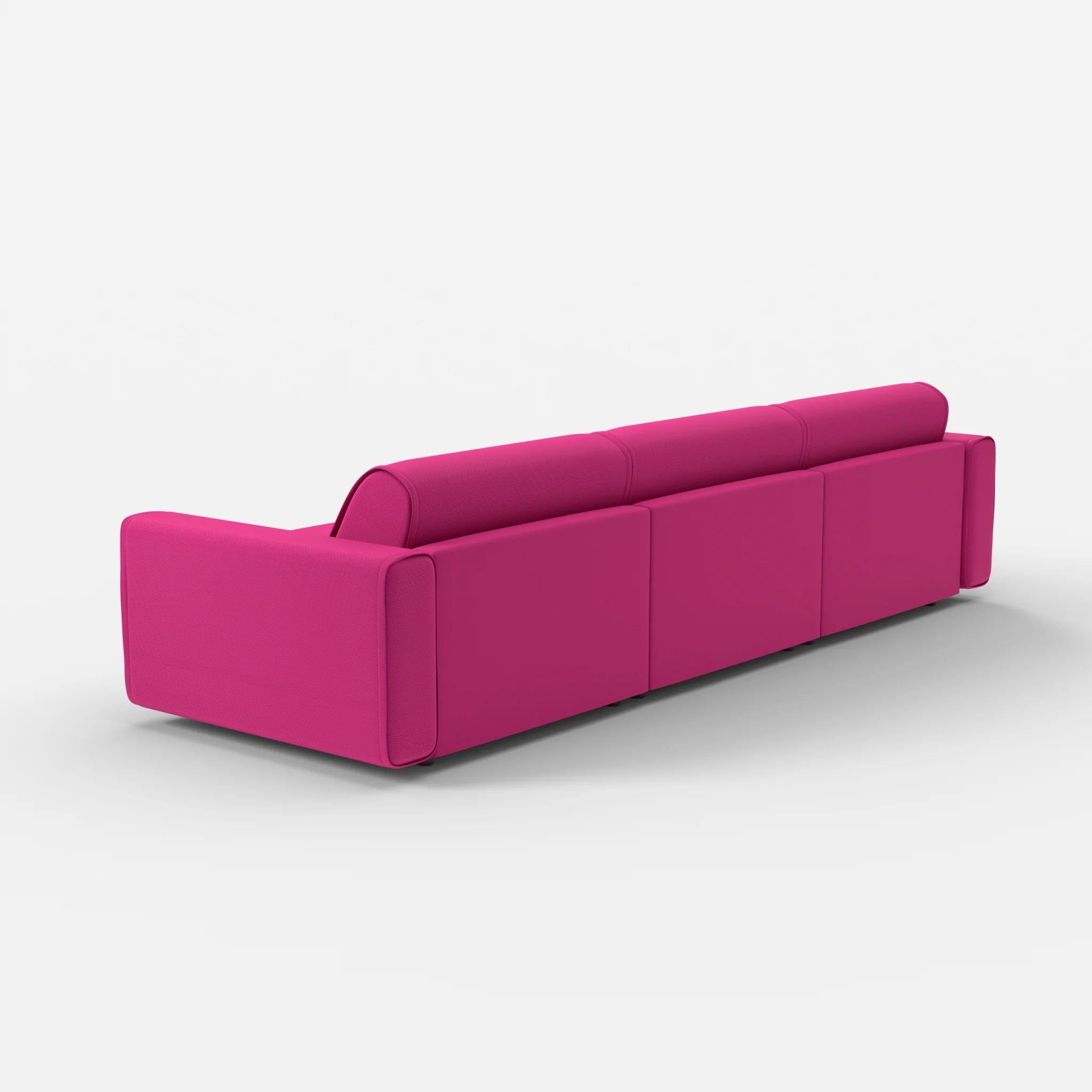 3 Sitzer Sofa Belleform mit breiter Armlehne 3 novummagenta in Magenta von hinten