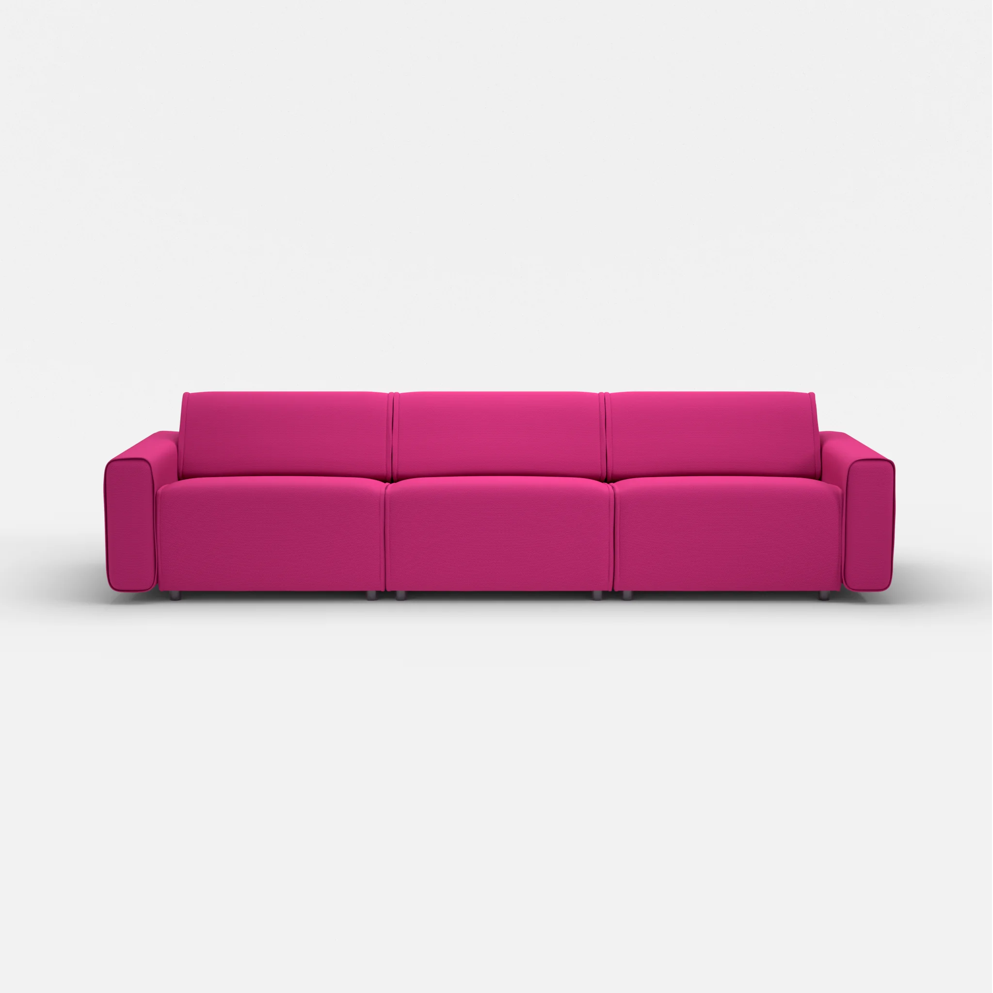 3 Sitzer Sofa Belleform mit breiter Armlehne 3 novummagenta in Magenta von vorne