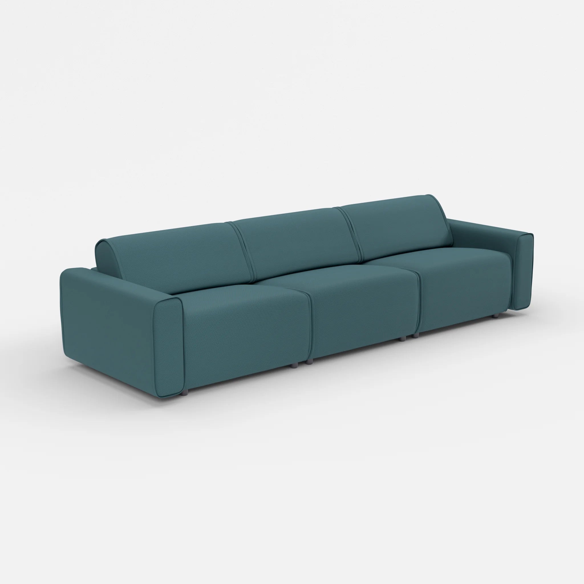 3 Sitzer Sofa Belleform mit breiter Armlehne 3 novumsamoa in Dunkelblau von der Seite