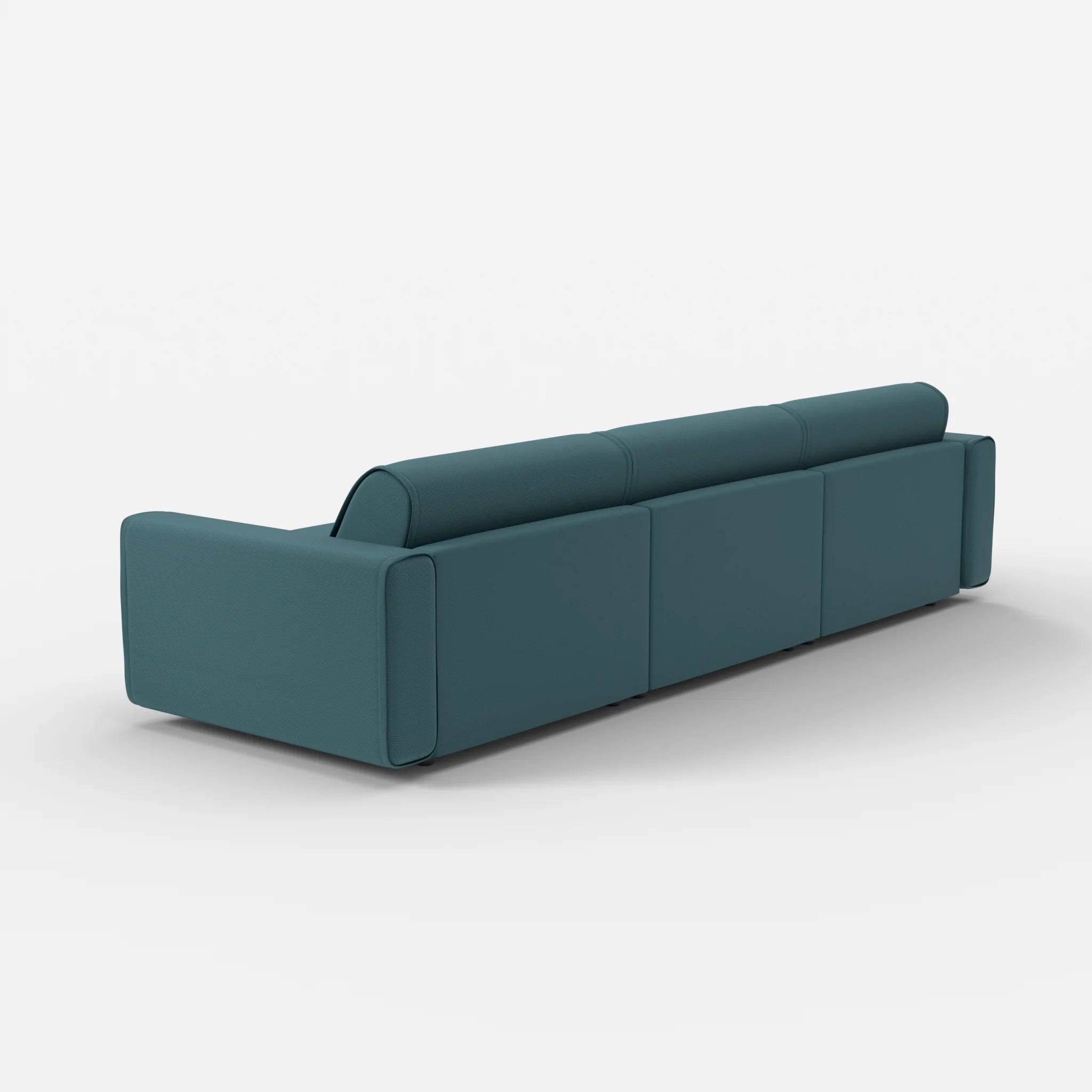 3 Sitzer Sofa Belleform mit breiter Armlehne 3 novumsamoa in Dunkelblau von hinten