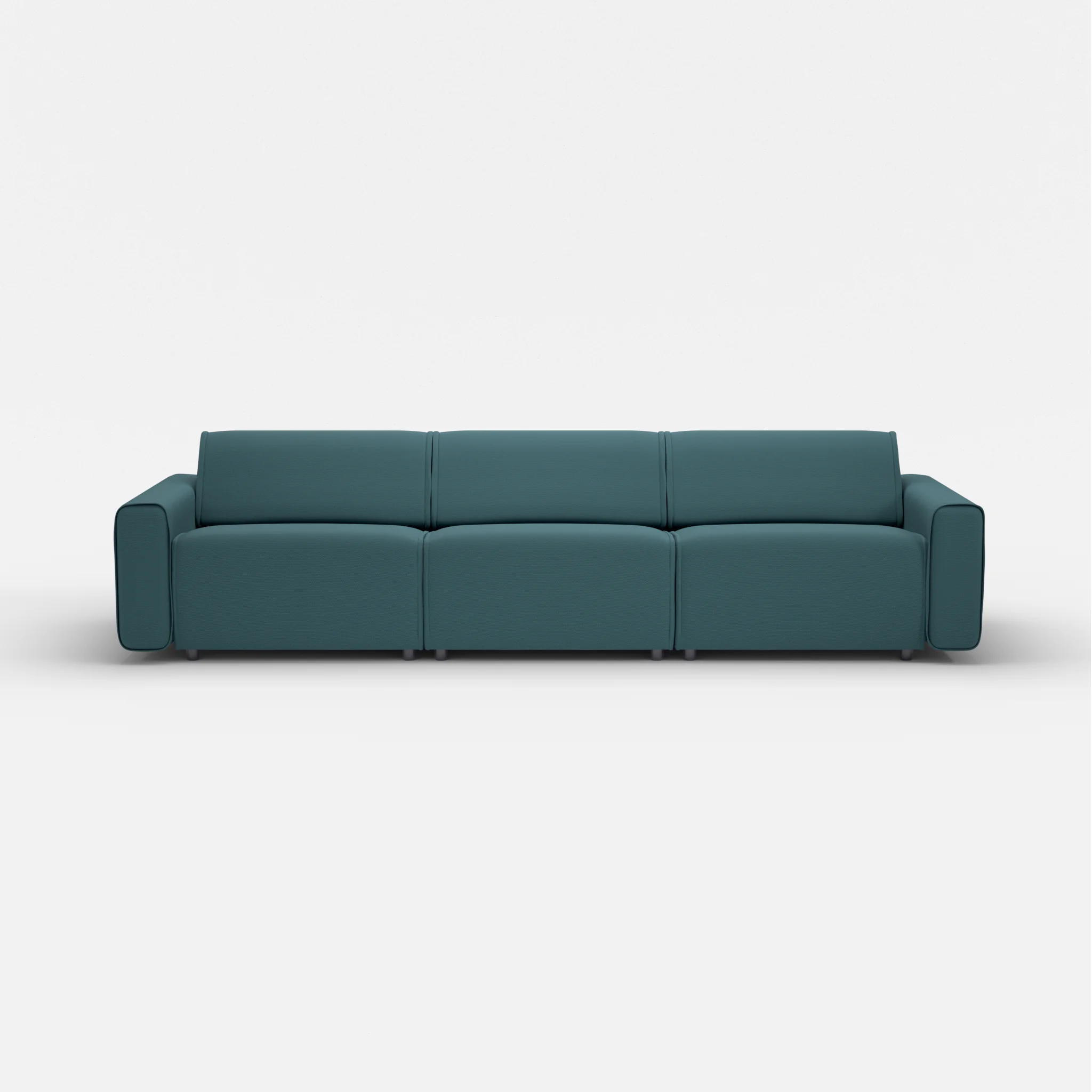 3 Sitzer Sofa Belleform mit breiter Armlehne 3 novumsamoa in Dunkelblau von vorne