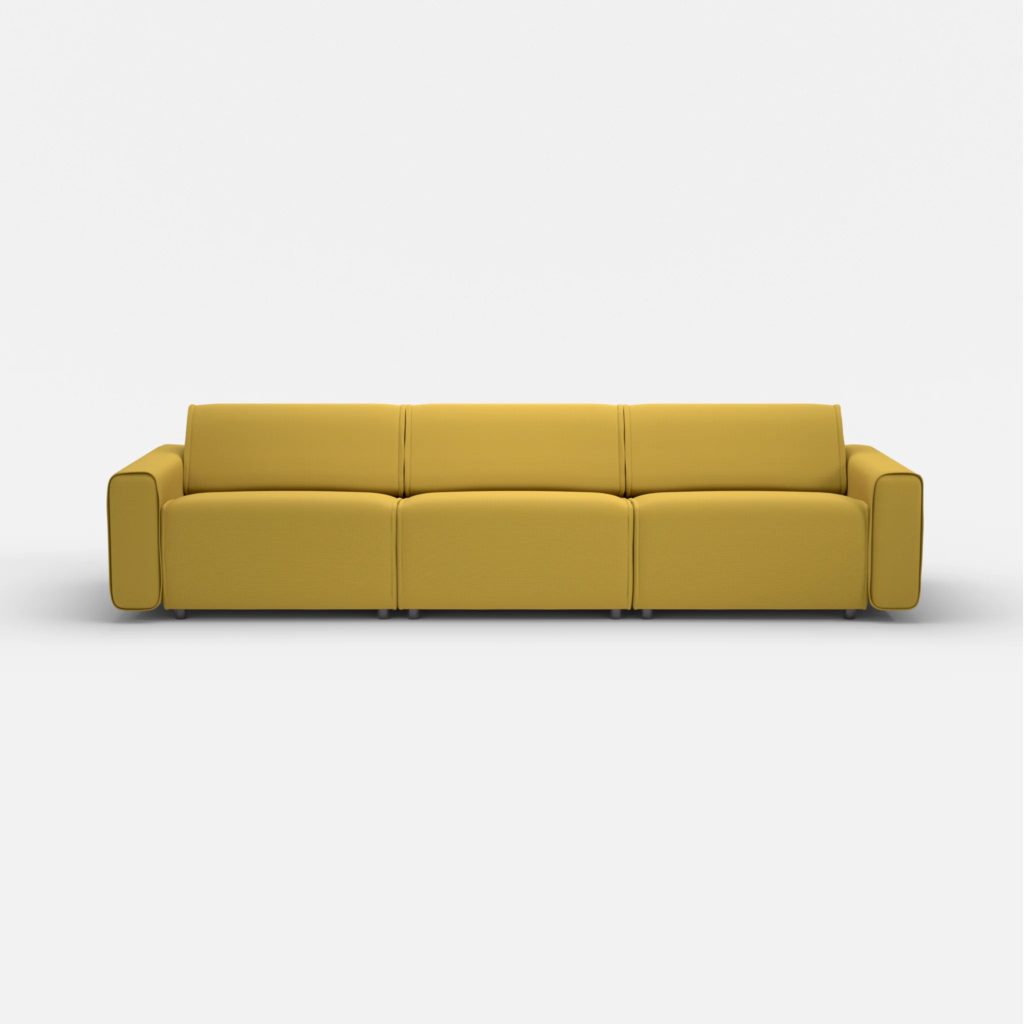 3 Sitzer Sofa Belleform mit breiter Armlehne 3 novumtivoli in Hellgrün von vorne