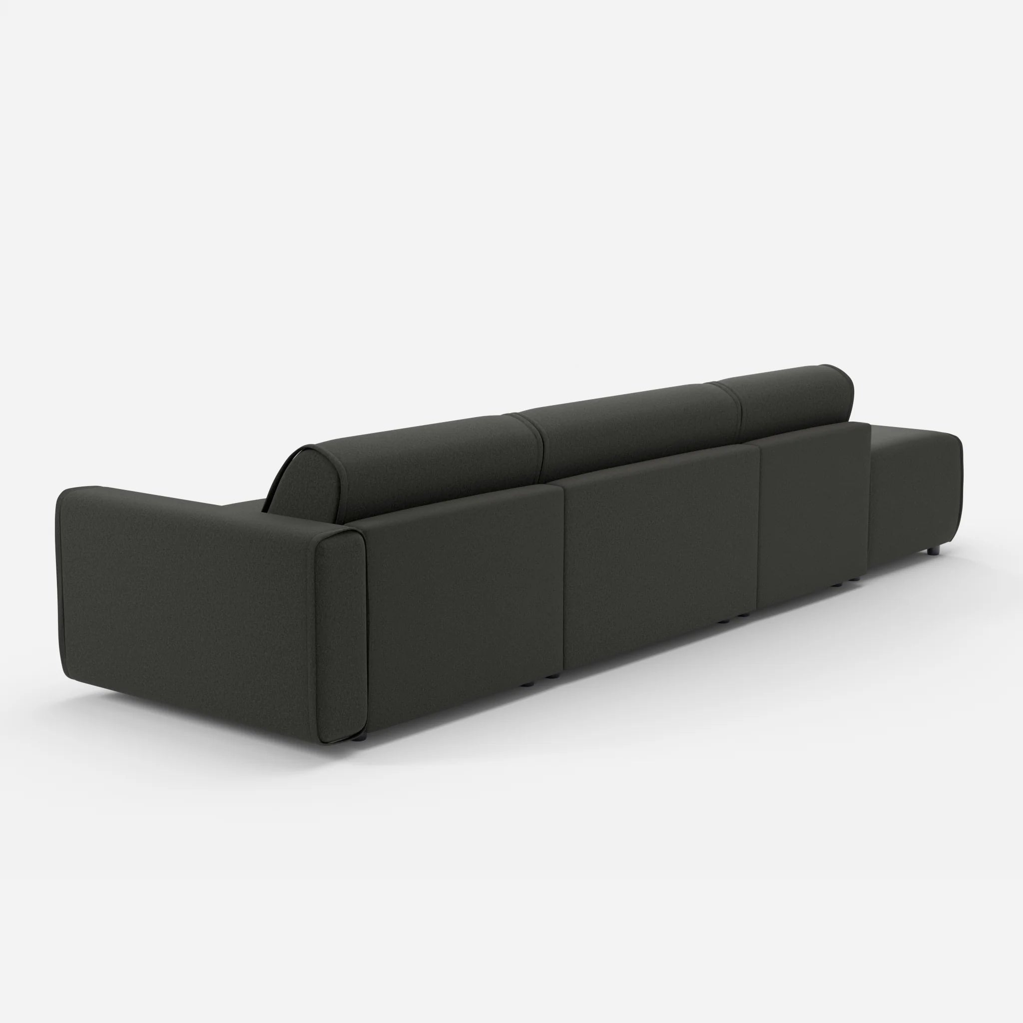 3 Sitzer Sofa Belleform mit offener Seite links 1 dama0002 in Anthrazit von hinten