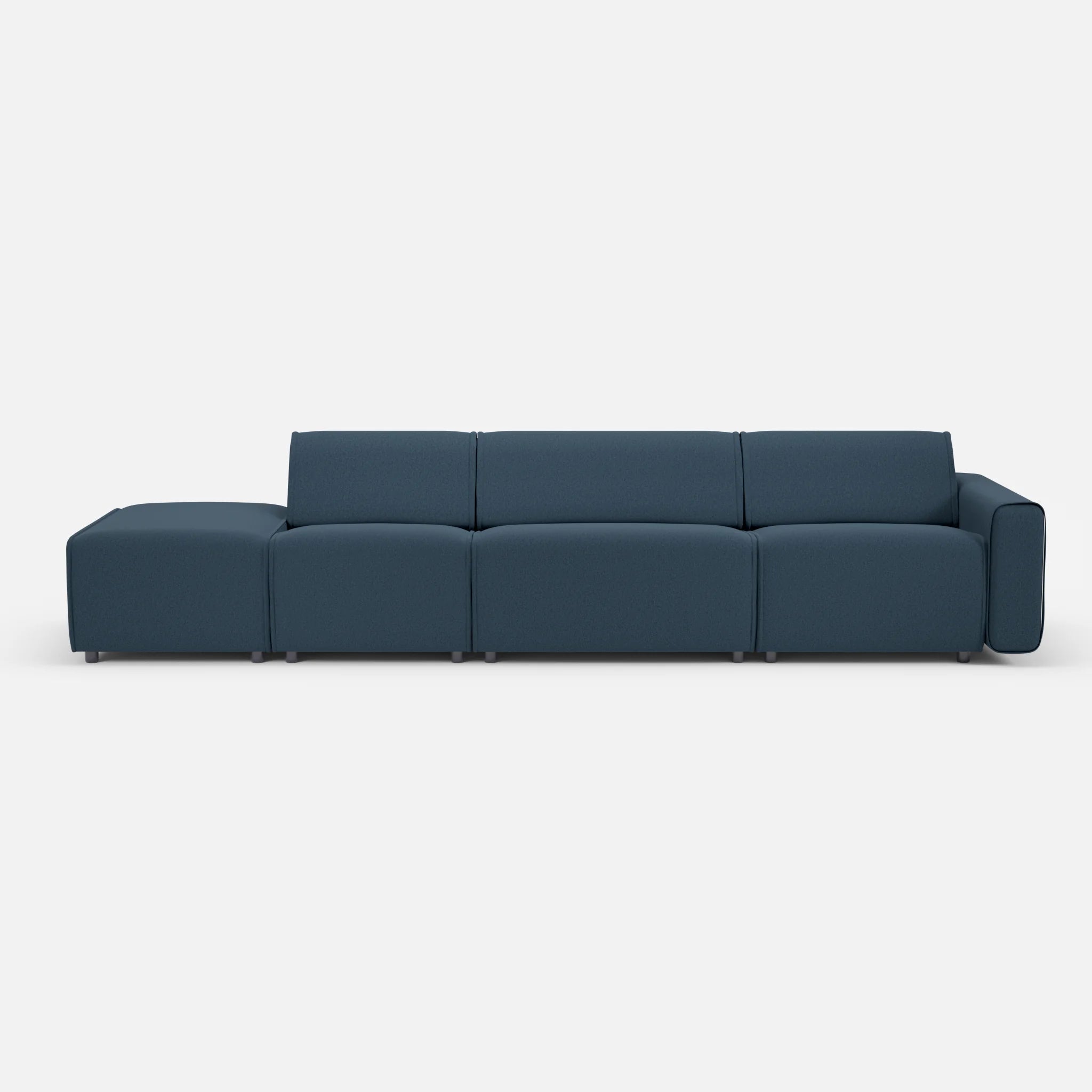 3 Sitzer Sofa Belleform mit offener Seite links 1 dama0014 in Dunkelblau von vorne