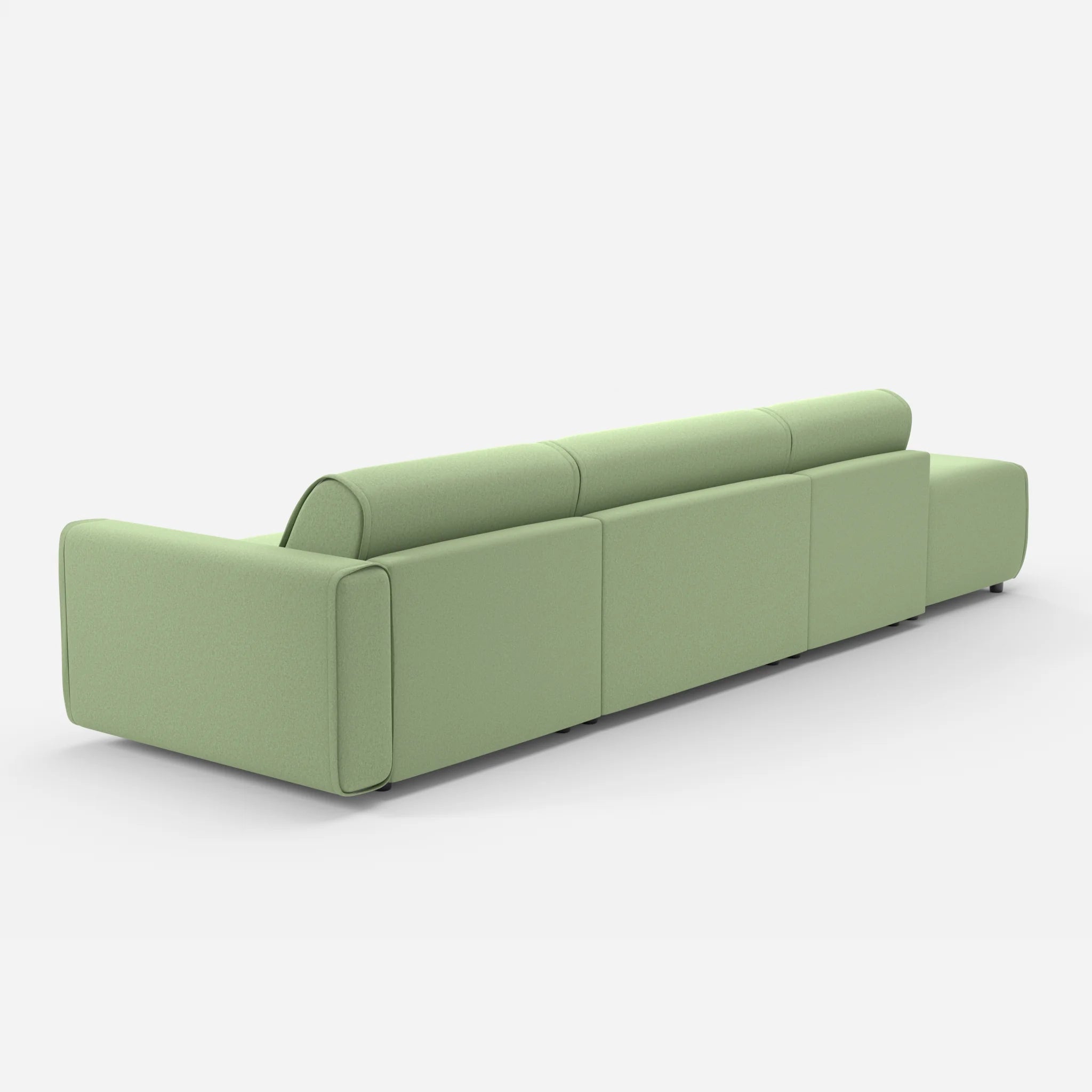 3 Sitzer Sofa Belleform mit offener Seite links 1 dama0042 in Hellgrün von hinten