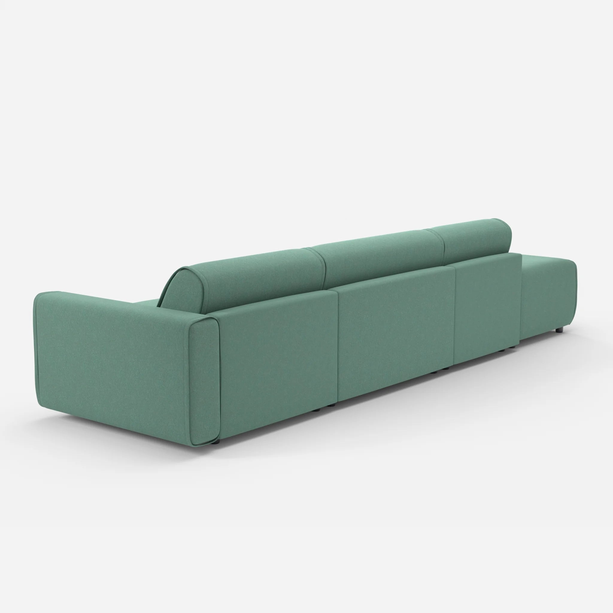 3 Sitzer Sofa Belleform mit offener Seite links 1 dama0045 in Türkis von hinten