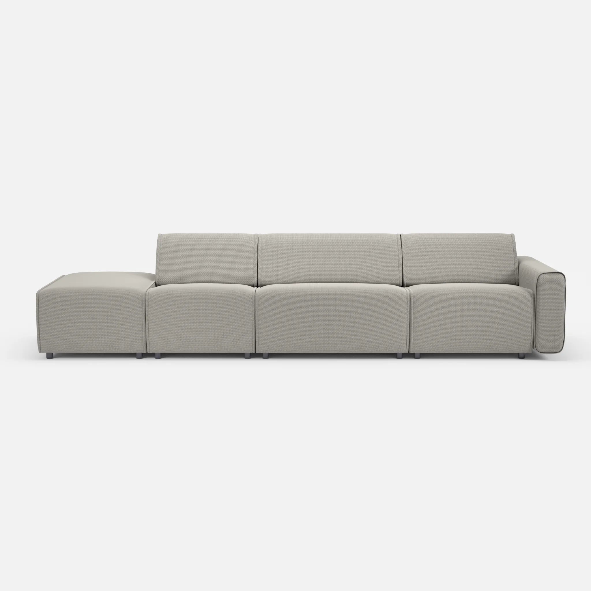3 Sitzer Sofa Belleform mit offener Seite links 1 nabucco1003 in Hellgrau von vorne