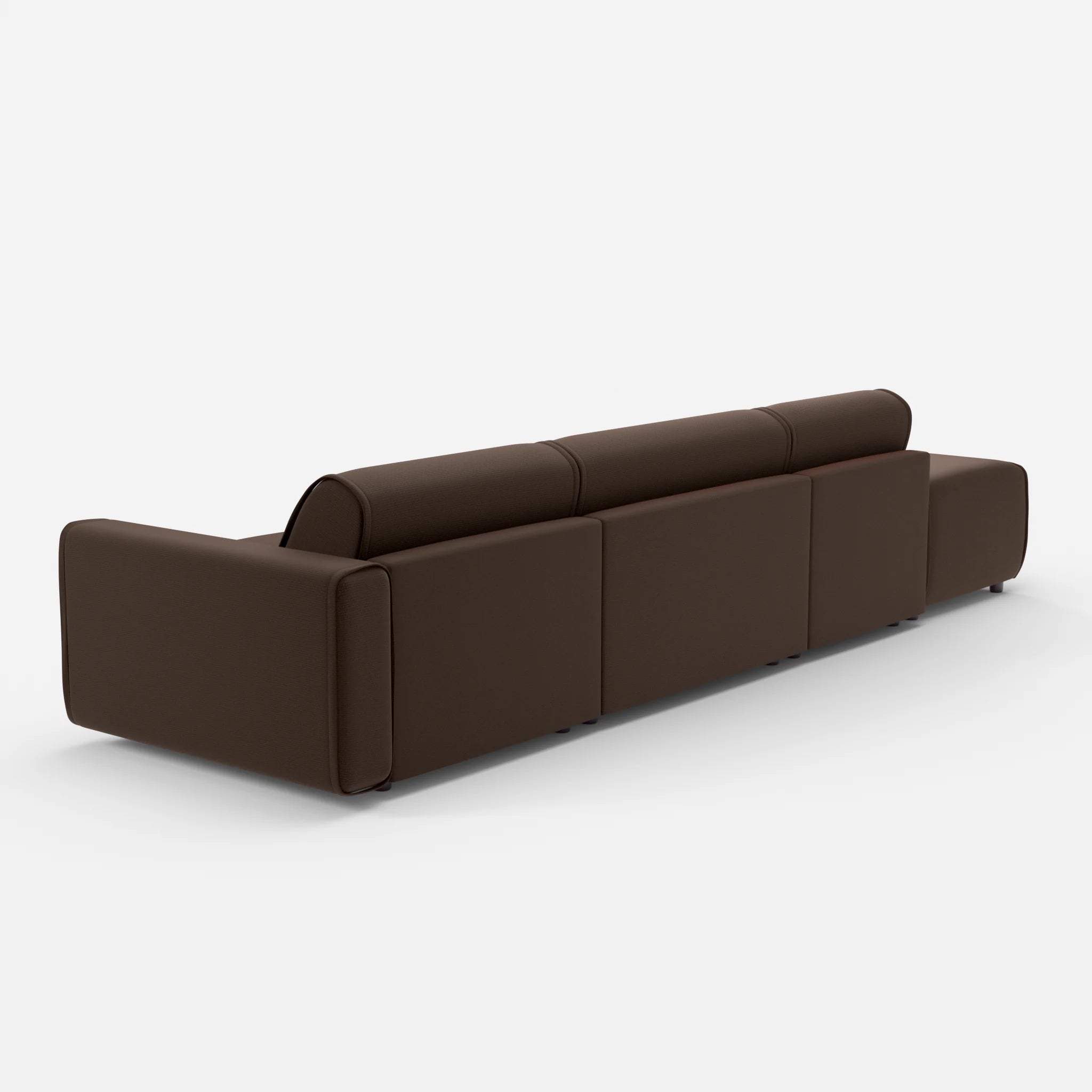 3 Sitzer Sofa Belleform mit offener Seite links 1 nabucco2022 in Dunkelbraun von hinten
