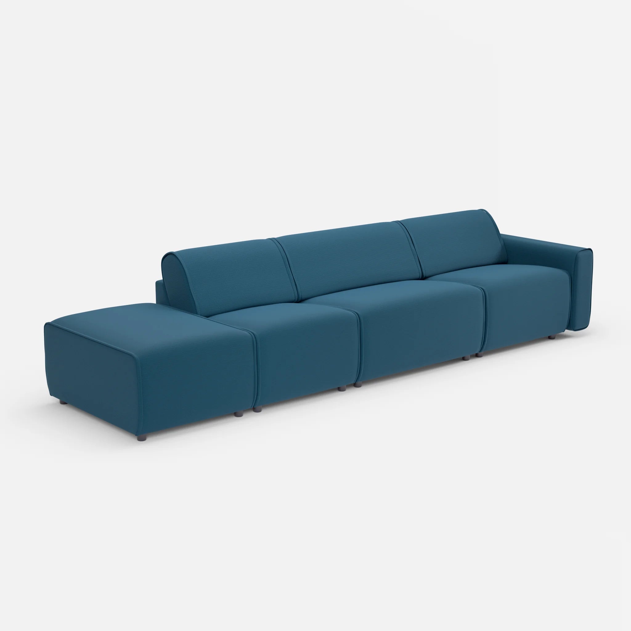 3 Sitzer Sofa Belleform mit offener Seite links 1 nabucco6075 in Blau von der Seite