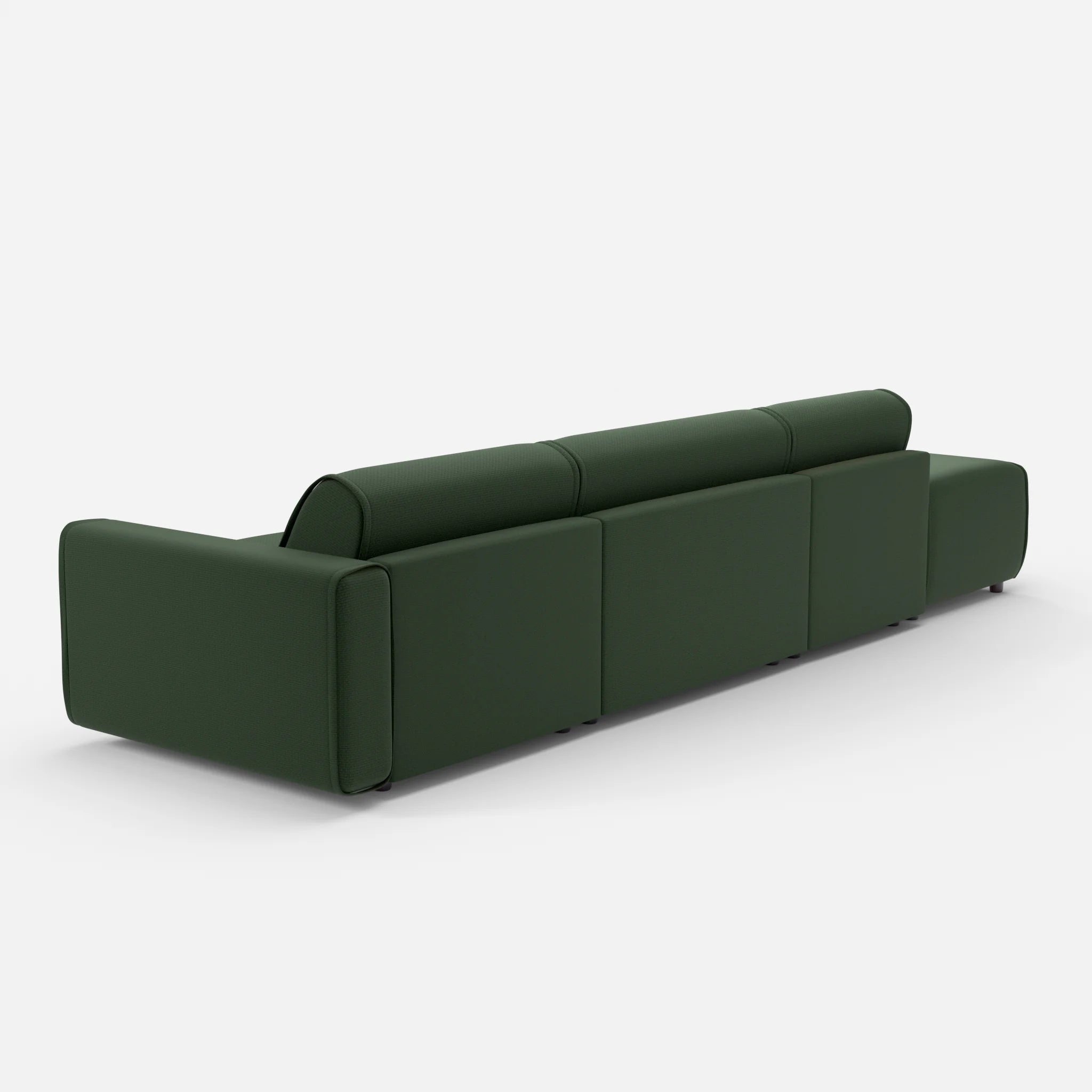 3 Sitzer Sofa Belleform mit offener Seite links 1 nabucco7029 in Dunkelgrün von hinten