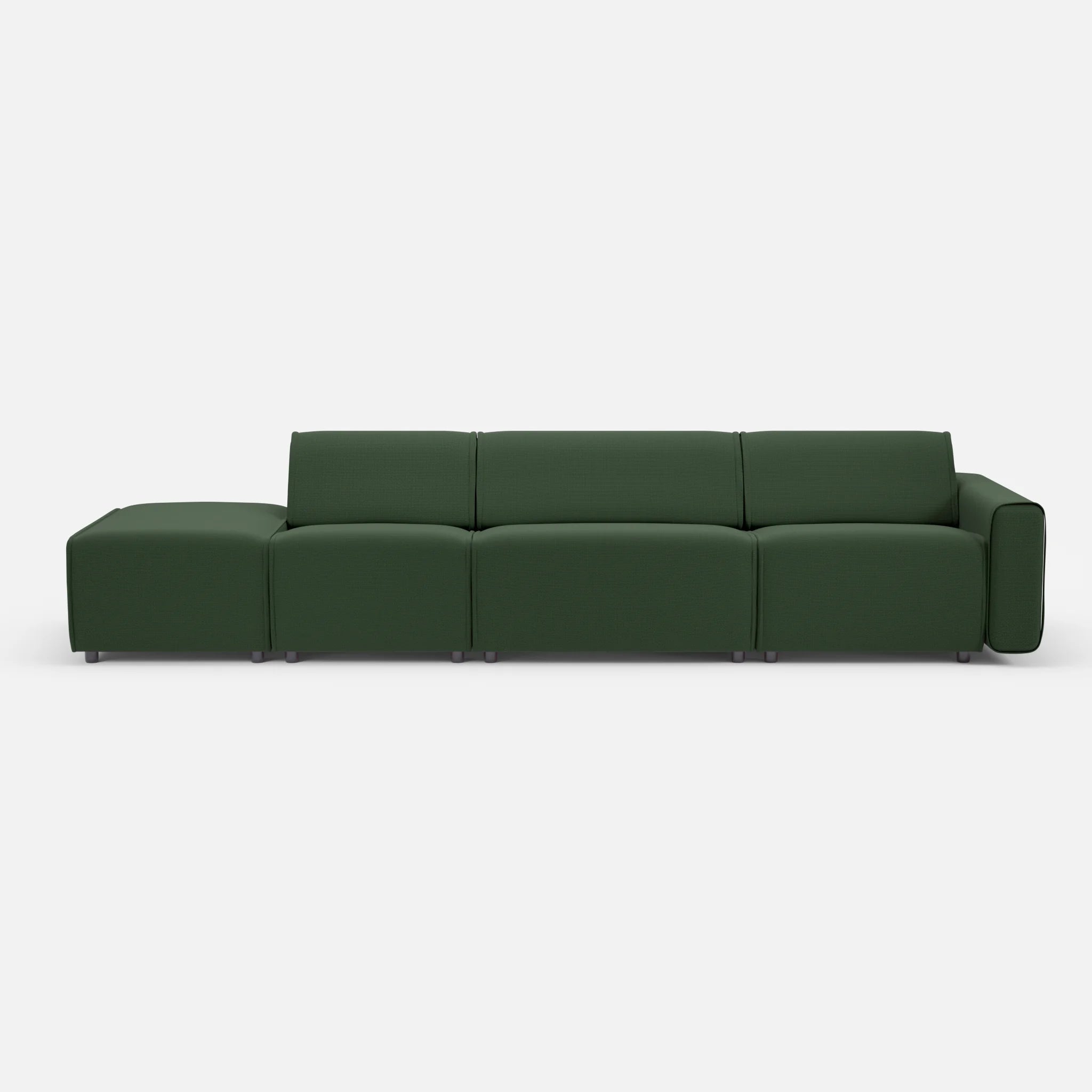 3 Sitzer Sofa Belleform mit offener Seite links 1 nabucco7029 in Dunkelgrün von vorne