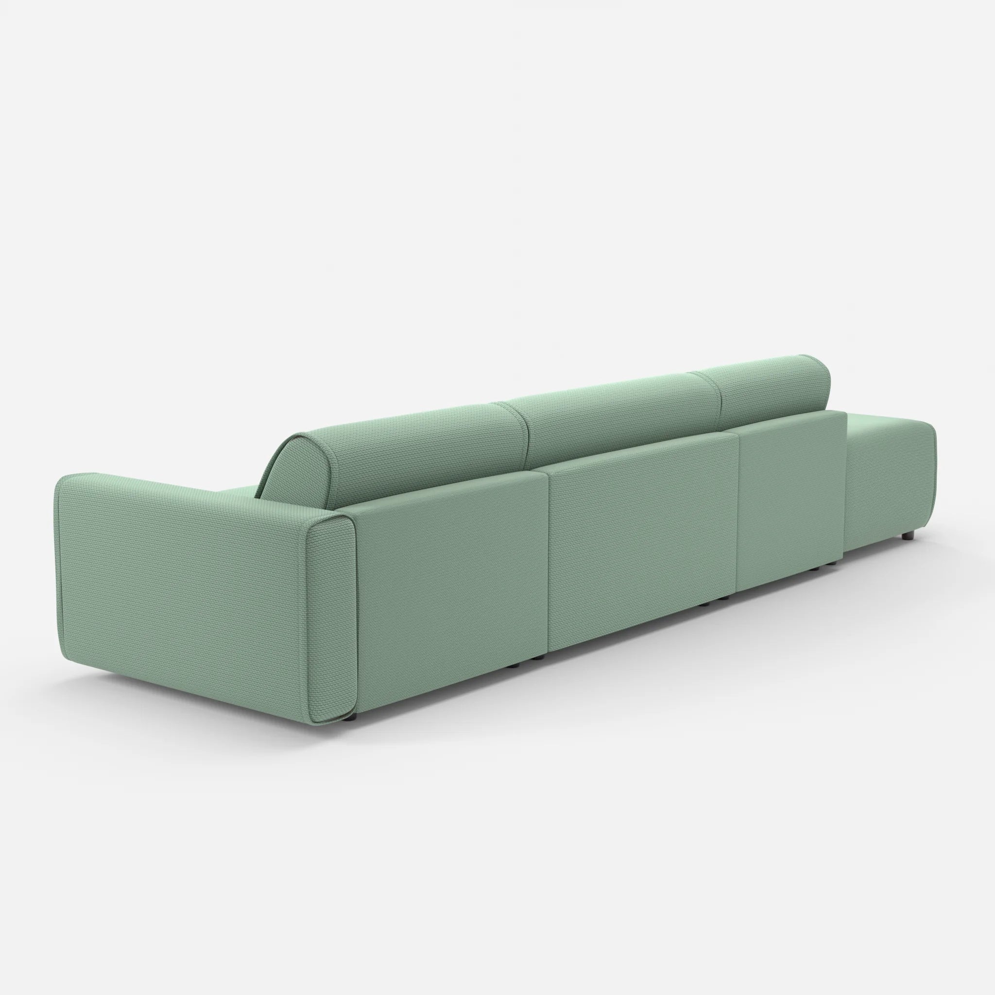 3 Sitzer Sofa Belleform mit offener Seite links 1 nabucco7030 in Türkis von hinten