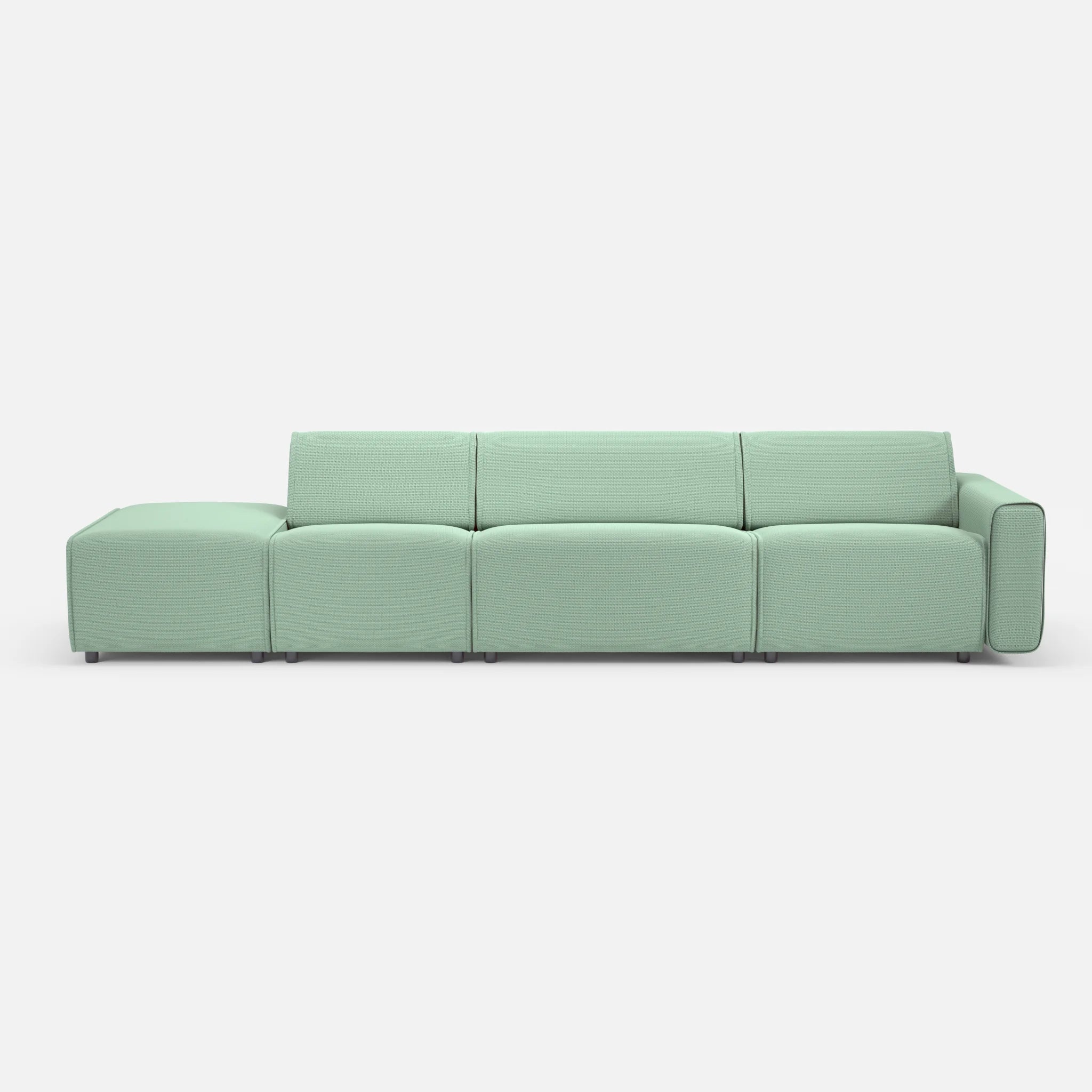 3 Sitzer Sofa Belleform mit offener Seite links 1 nabucco7030 in Türkis von vorne