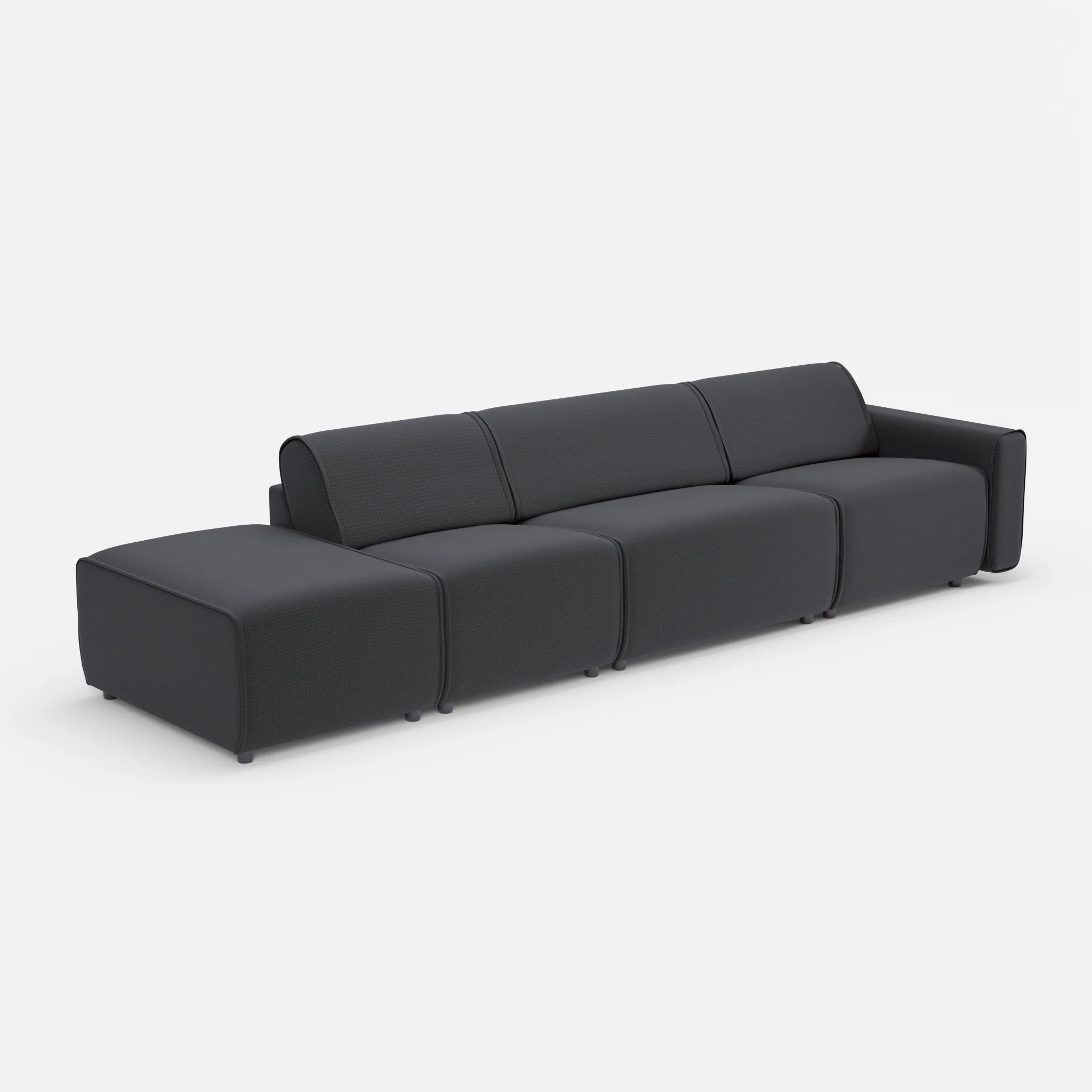 3 Sitzer Sofa Belleform mit offener Seite links 1 nabucco8019 in Anthrazit von der Seite