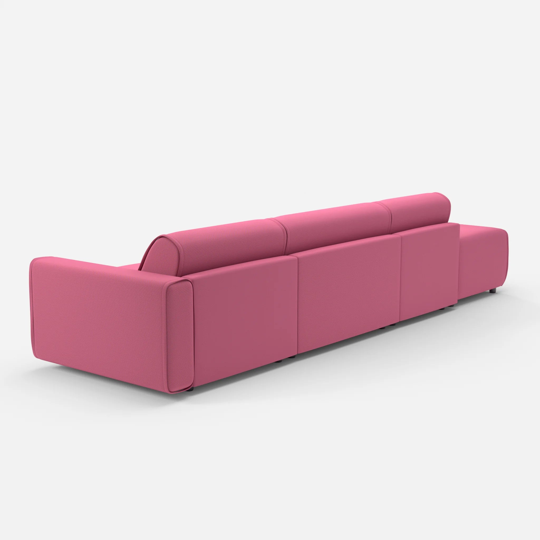 3 Sitzer Sofa Belleform mit offener Seite links 1 novumlitchi in Violett von hinten