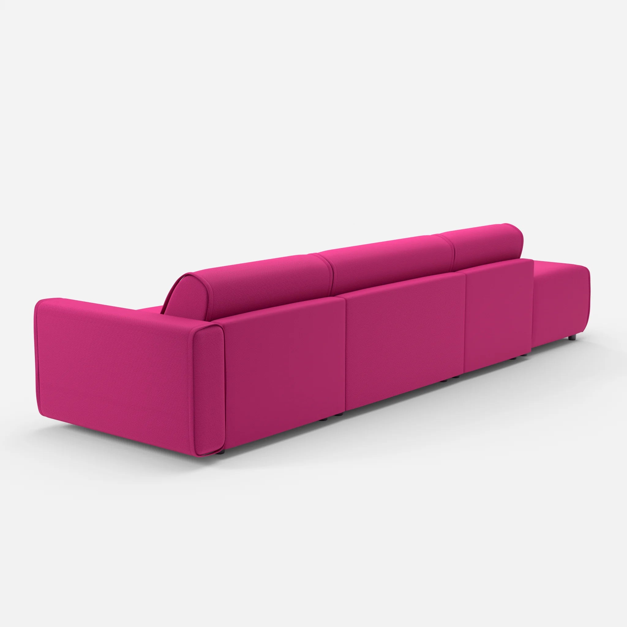 3 Sitzer Sofa Belleform mit offener Seite links 1 novummagenta in Magenta von hinten