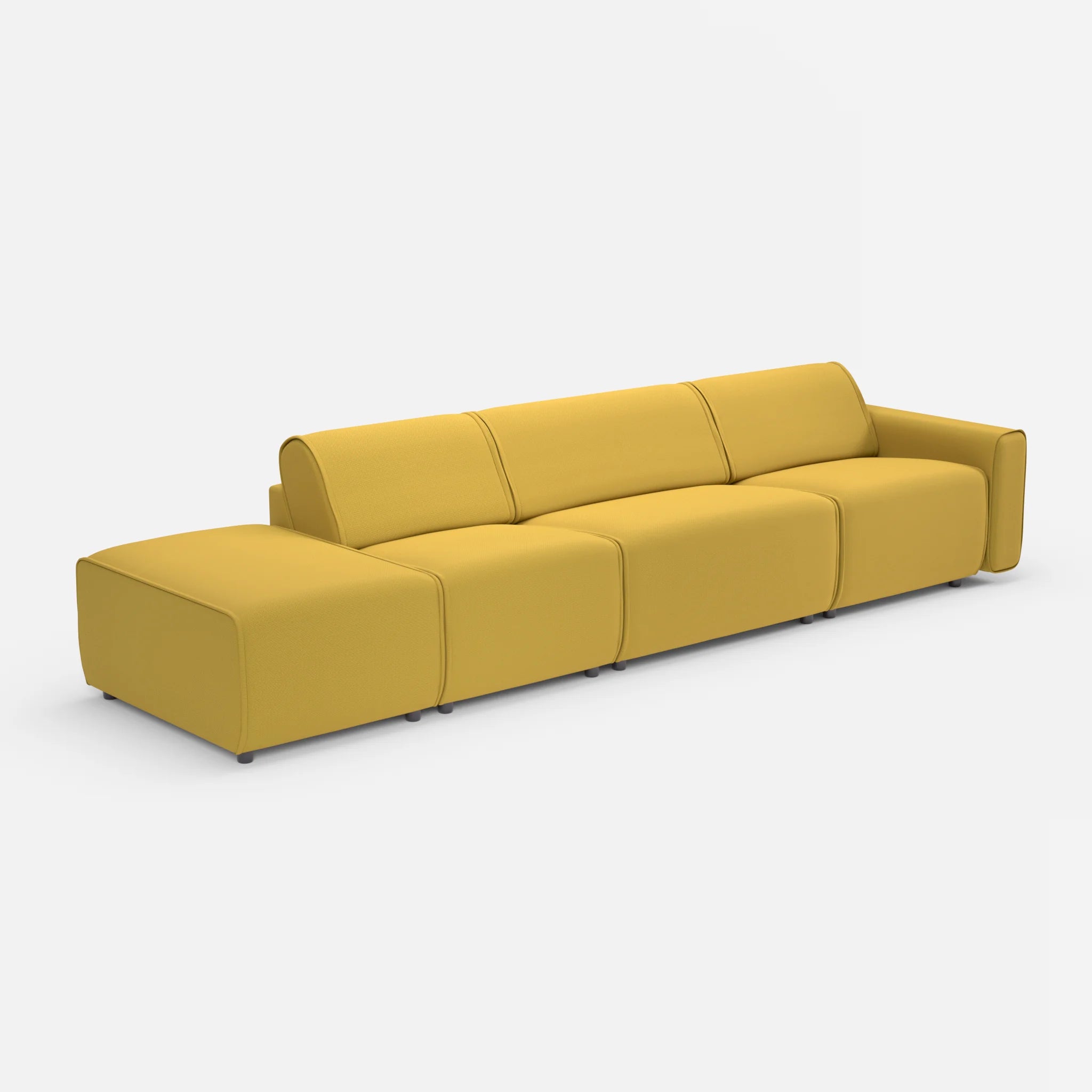 3 Sitzer Sofa Belleform mit offener Seite links 1 novumtivoli in Hellgrün von der Seite