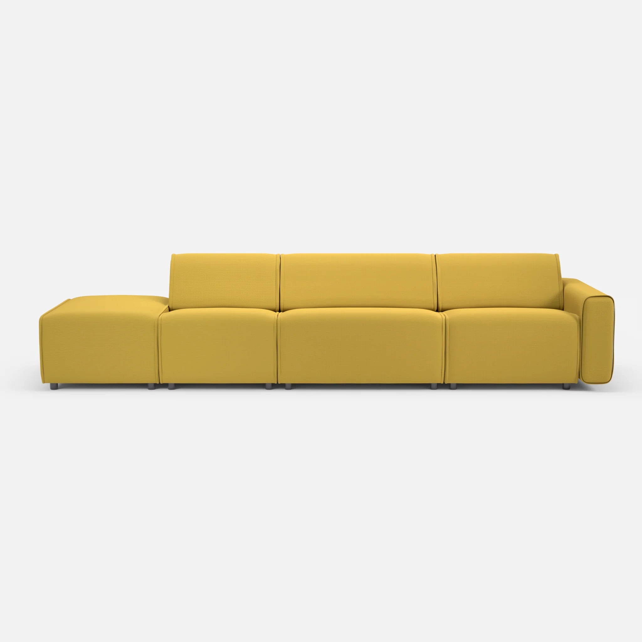 3 Sitzer Sofa Belleform mit offener Seite links 1 novumtivoli in Hellgrün von vorne