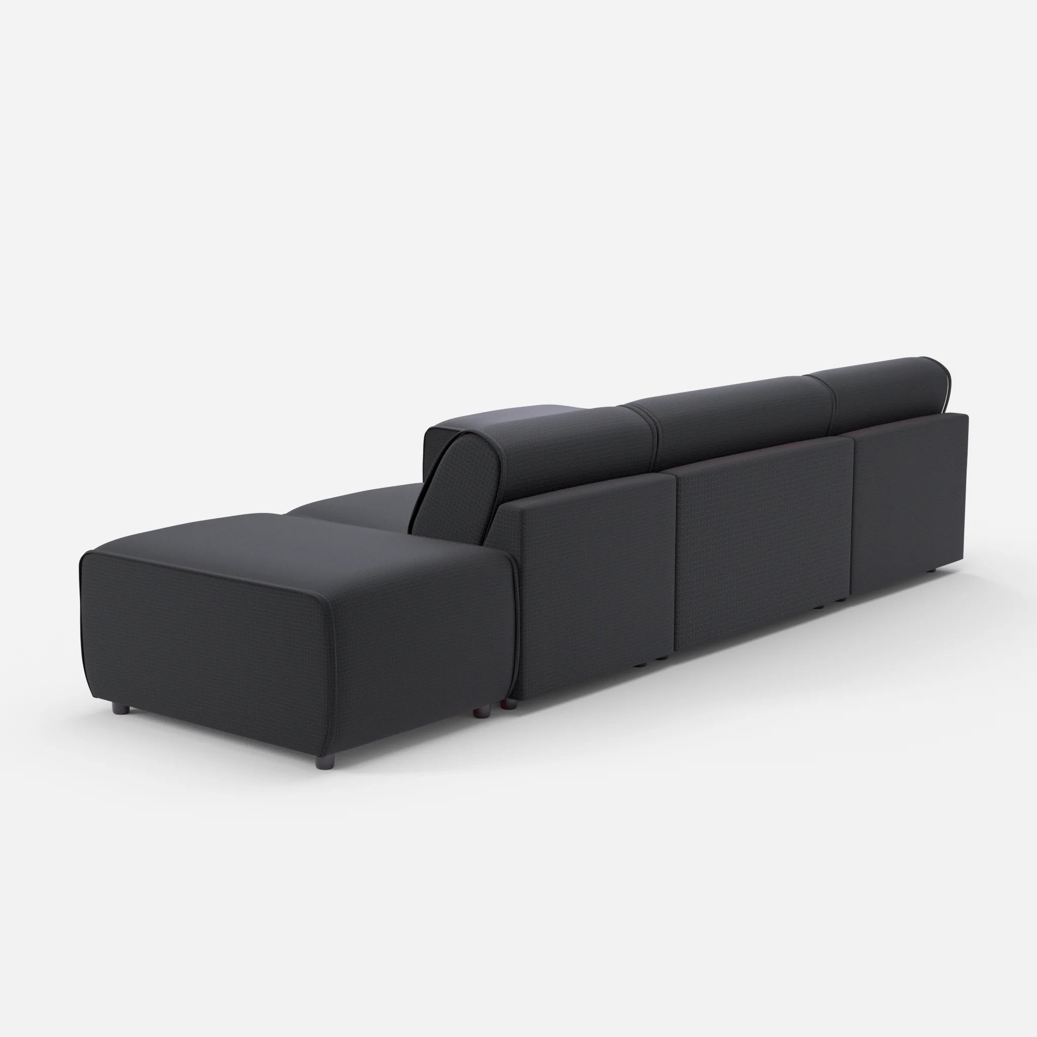 3 Sitzer Sofa Belleform mit offener Seite und Récamiere 1 nabucco8019 in Anthrazit von hinten