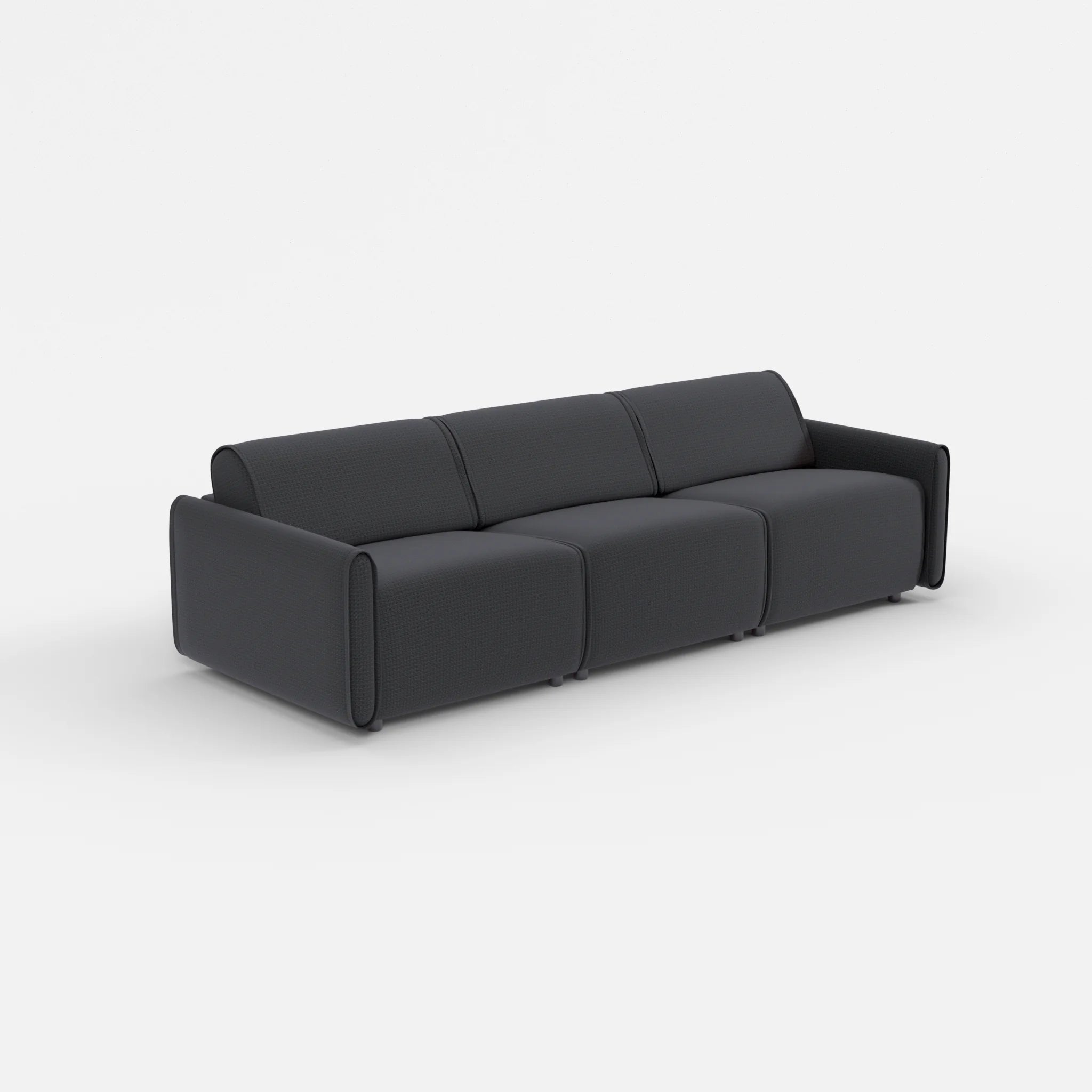 3 Sitzer Sofa Belleform mit schmaler Armlehne 2 nabucco8019 in Anthrazit von der Seite