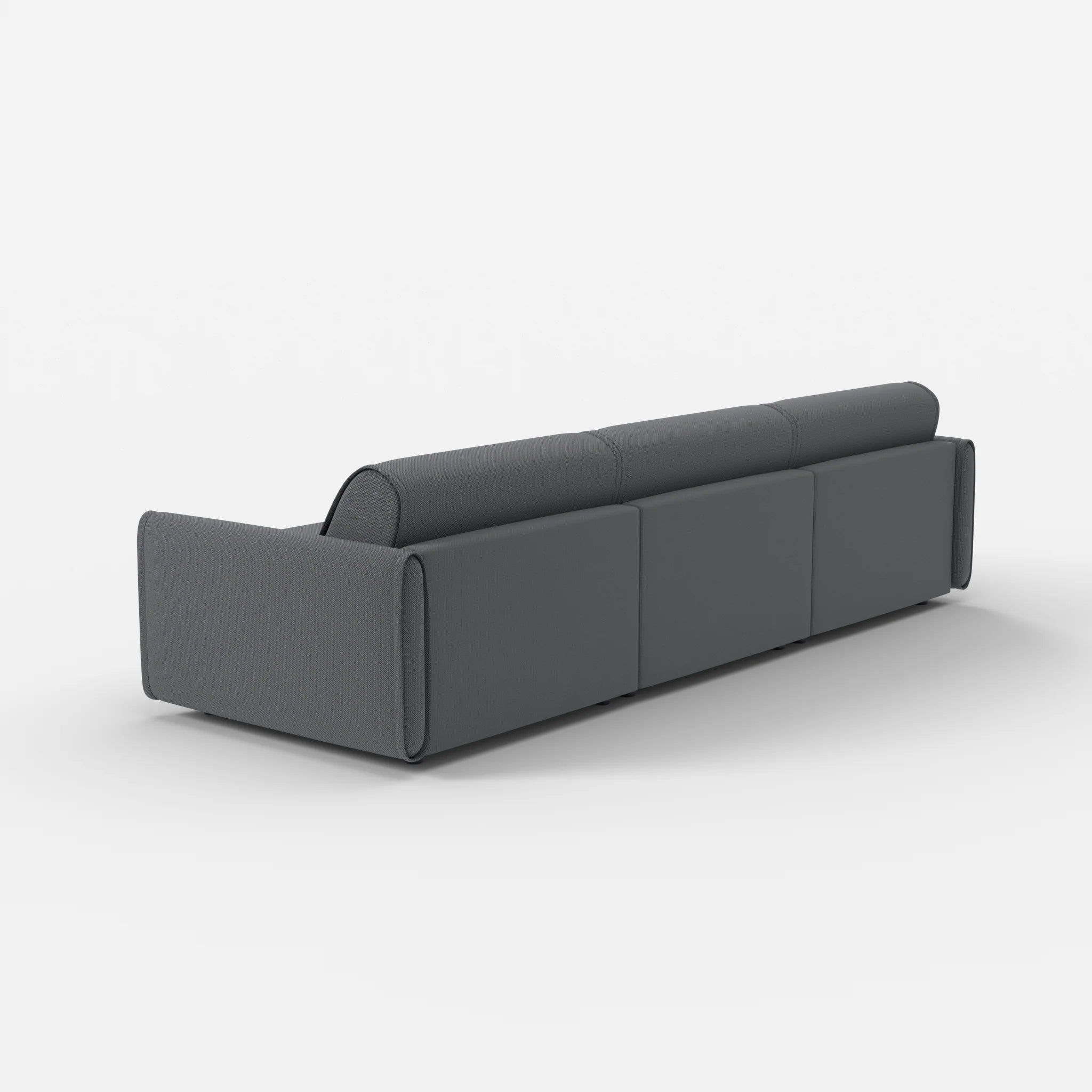 3 Sitzer Sofa Belleform mit schmaler Armlehne 3 credoasphalt in Anthrazit von hinten