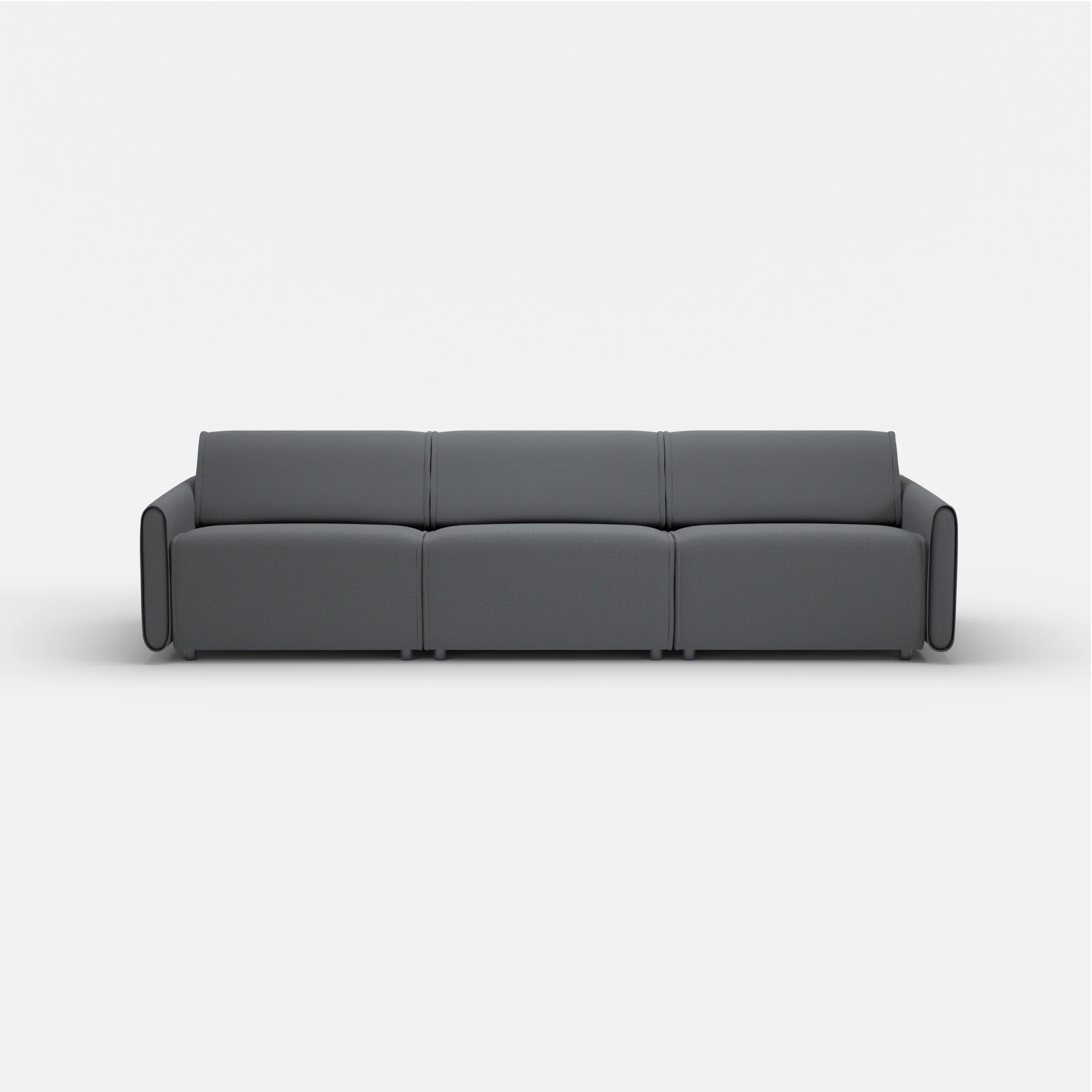 3 Sitzer Sofa Belleform mit schmaler Armlehne 3 credoasphalt in Anthrazit von vorne