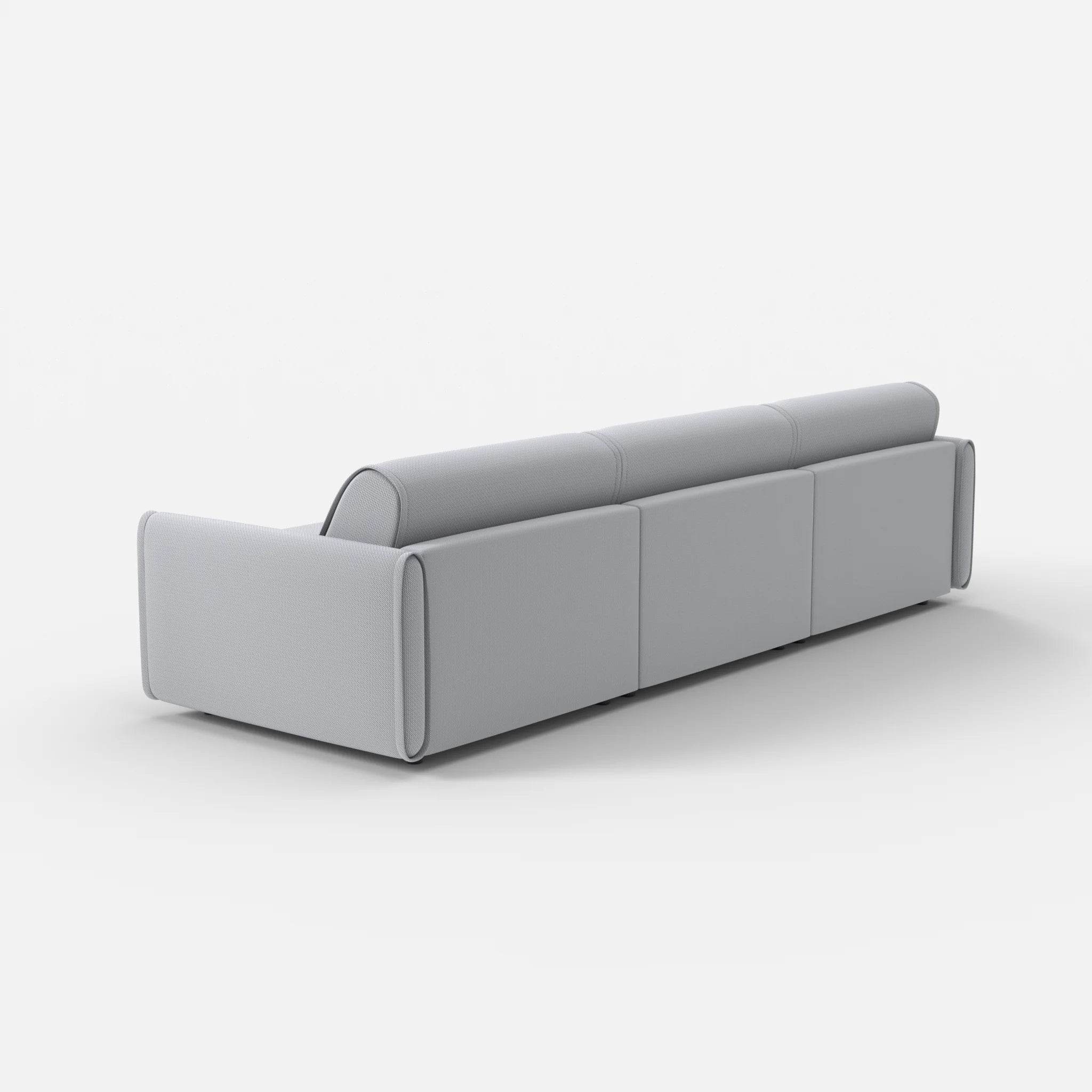 3 Sitzer Sofa Belleform mit schmaler Armlehne 3 credochalk in Hellgrau von hinten