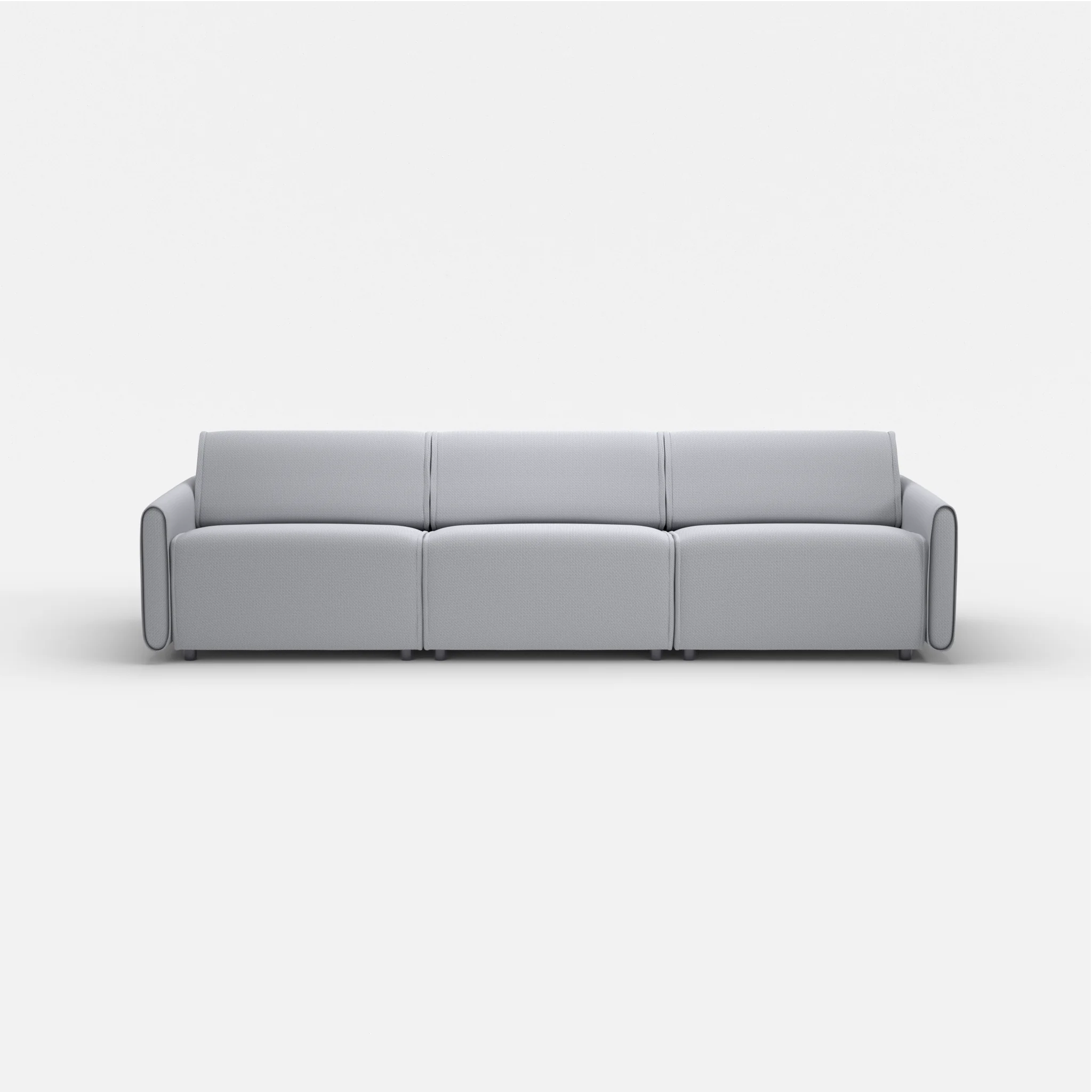 3 Sitzer Sofa Belleform mit schmaler Armlehne 3 credochalk in Hellgrau von vorne