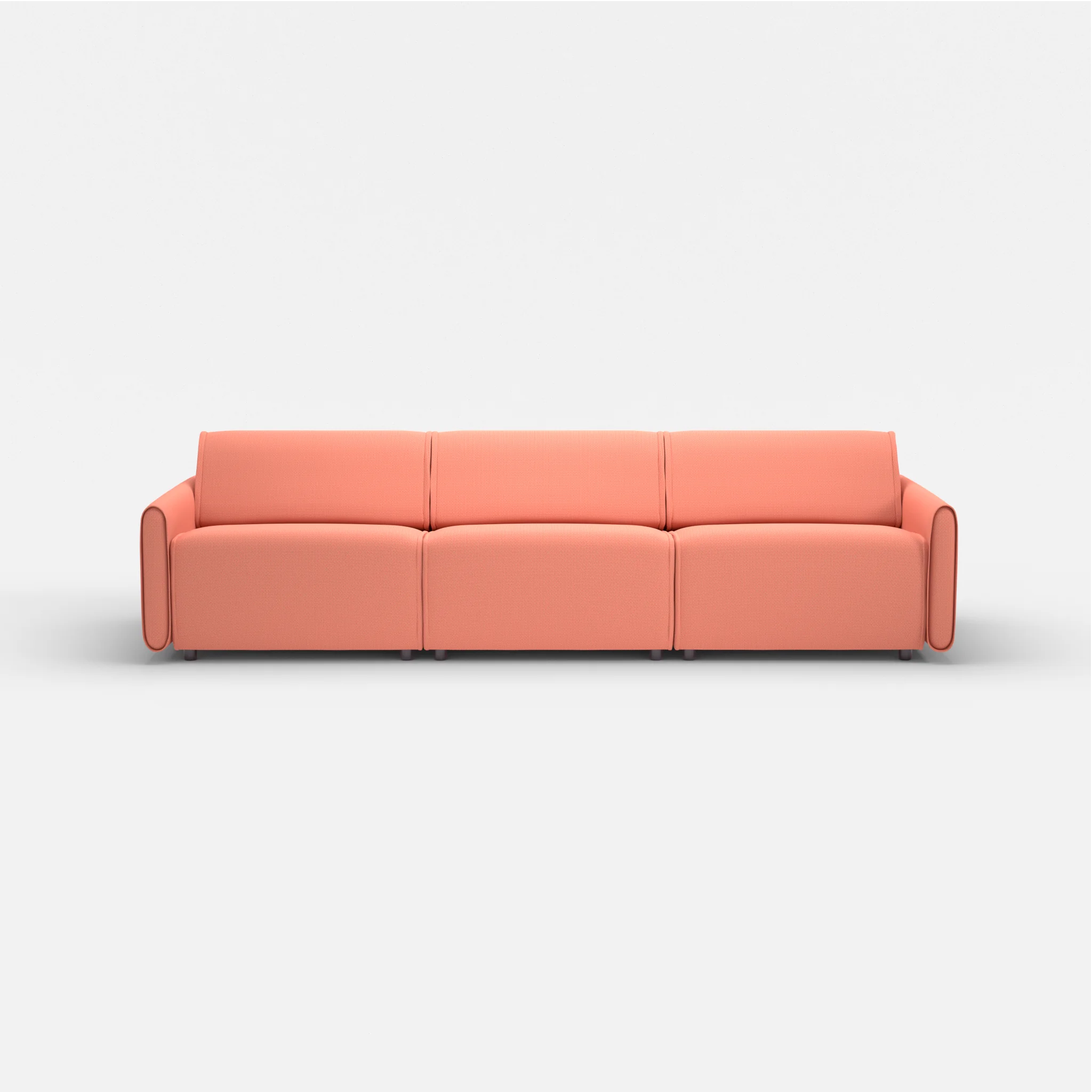 3 Sitzer Sofa Belleform mit schmaler Armlehne 3 credograpefruit in Coral von vorne