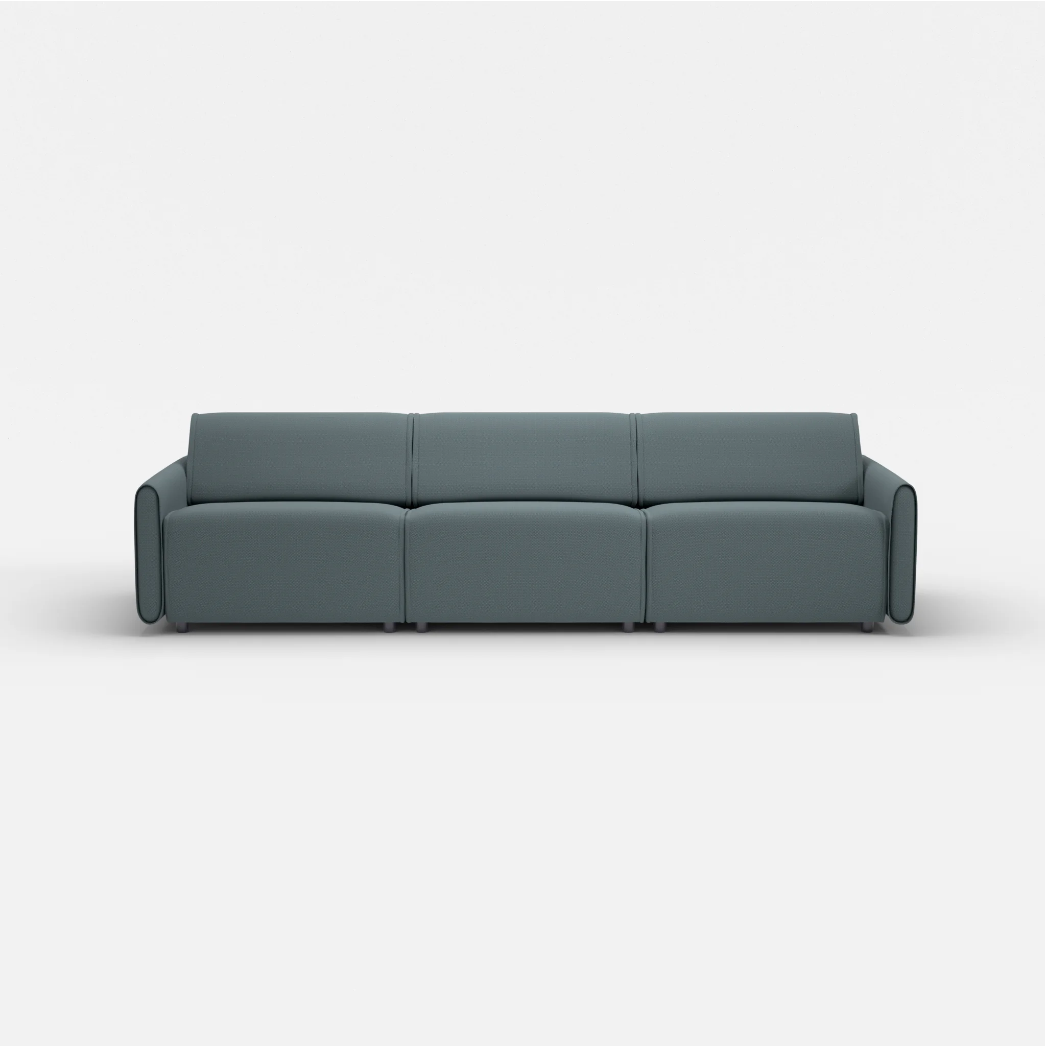 3 Sitzer Sofa Belleform mit schmaler Armlehne 3 credojaspis in Türkis von vorne