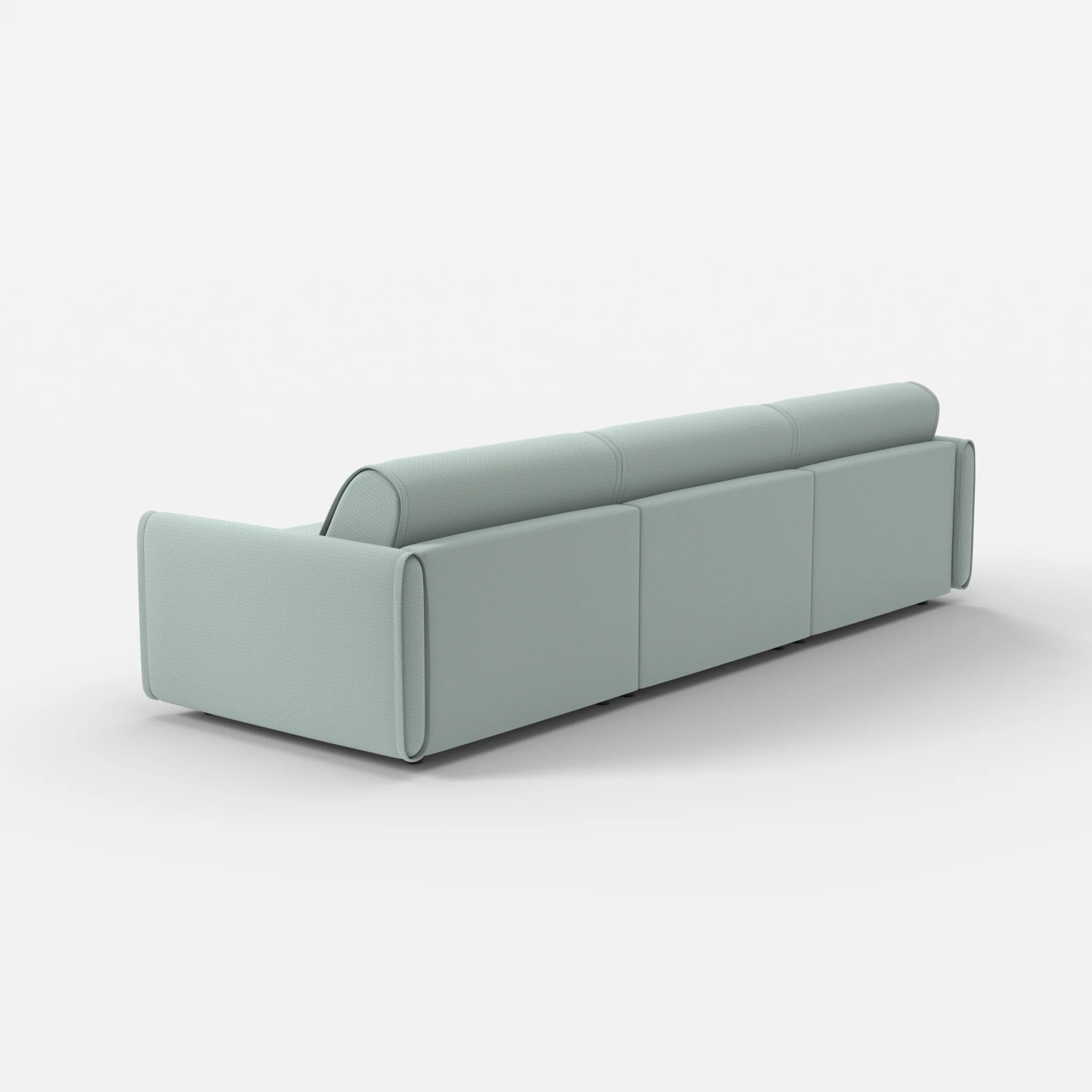3 Sitzer Sofa Belleform mit schmaler Armlehne 3 credolake in Graublau von hinten