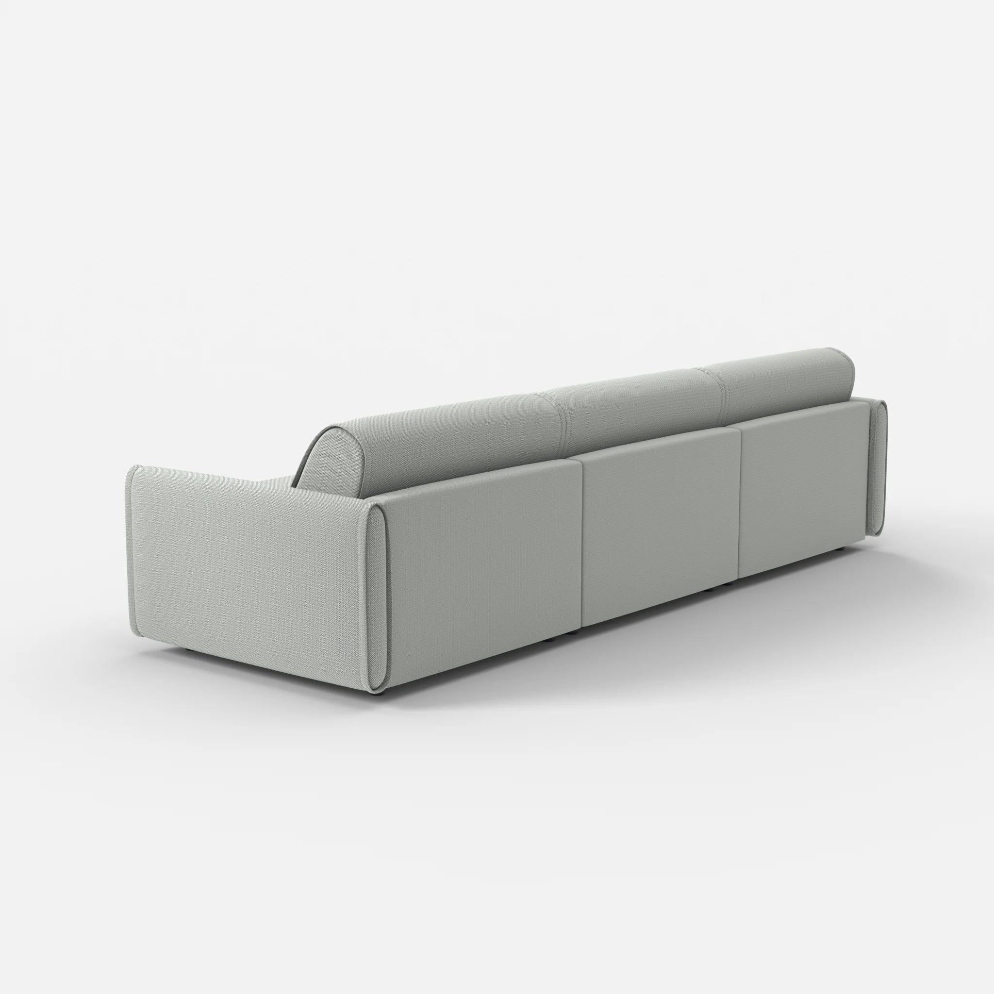 3 Sitzer Sofa Belleform mit schmaler Armlehne 3 credopepper in Dunkelgrau von hinten
