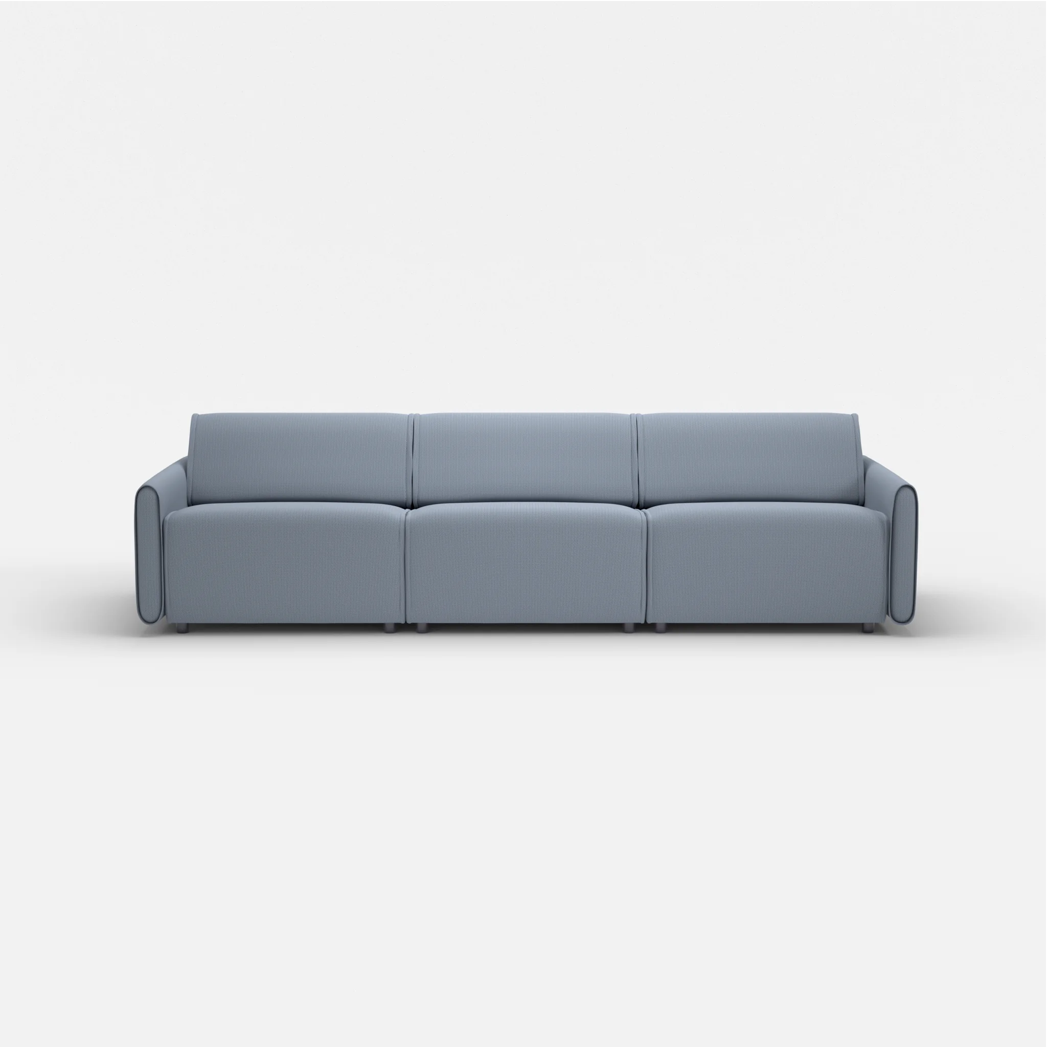 3 Sitzer Sofa Belleform mit schmaler Armlehne 3 credosea in Blau von vorne