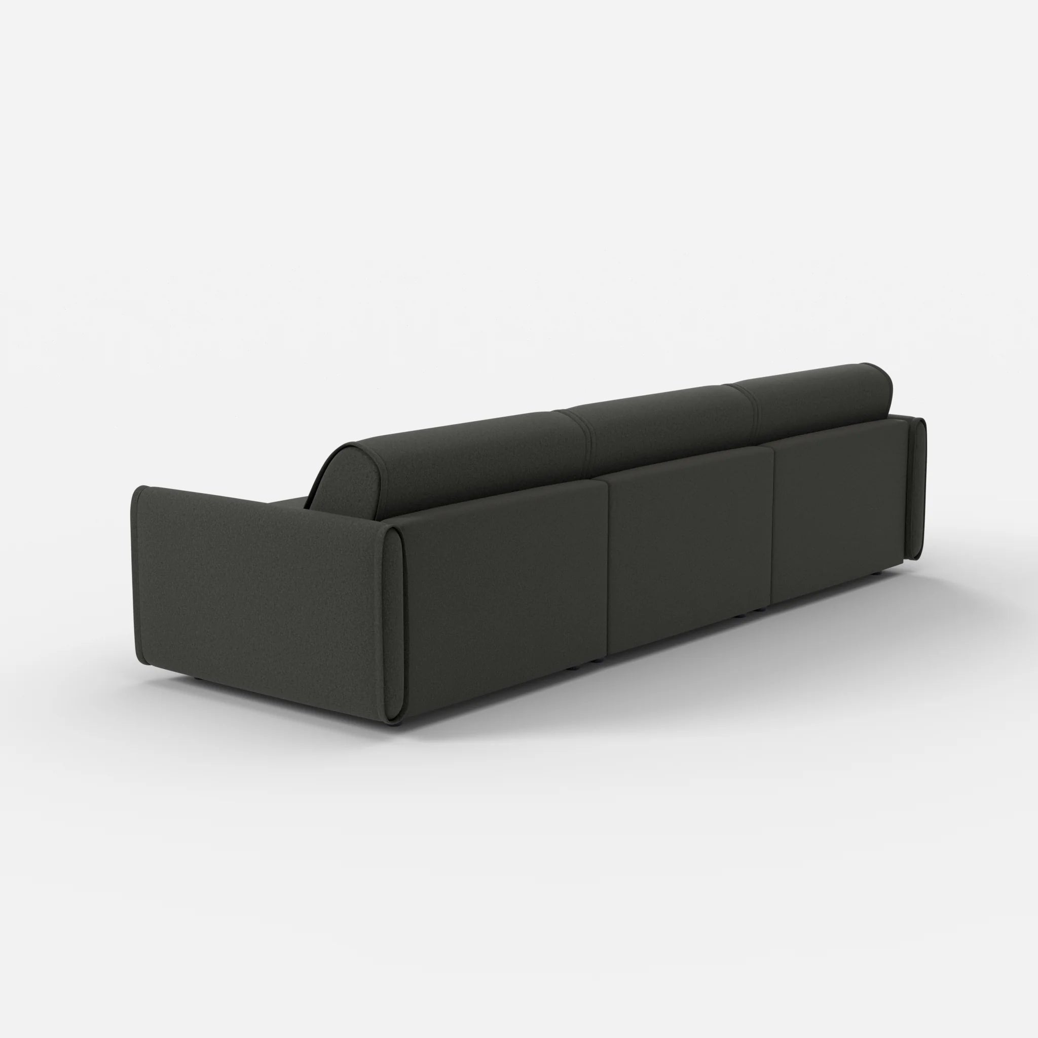 3 Sitzer Sofa Belleform mit schmaler Armlehne 3 dama0002 in Anthrazit von hinten