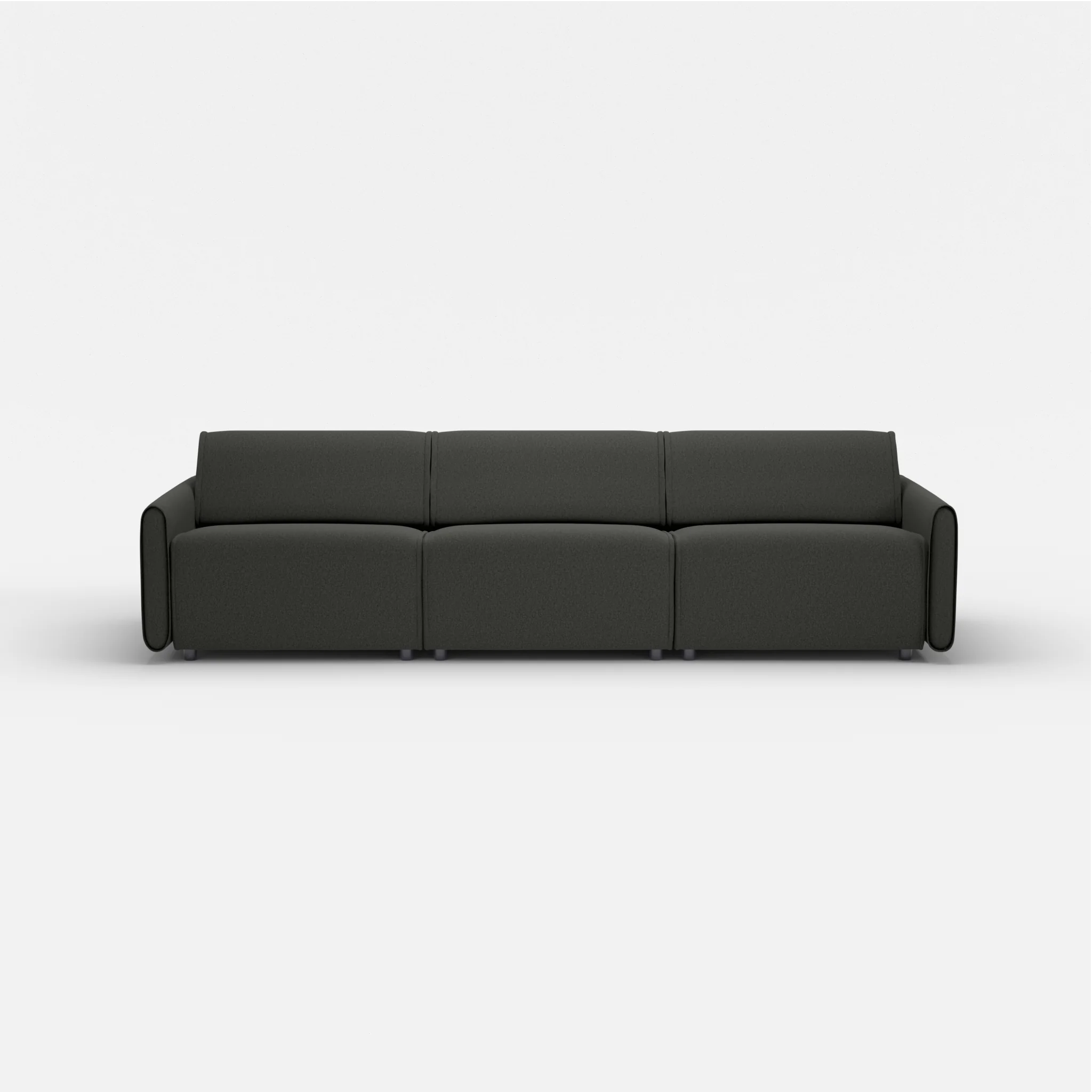 3 Sitzer Sofa Belleform mit schmaler Armlehne 3 dama0002 in Anthrazit von vorne