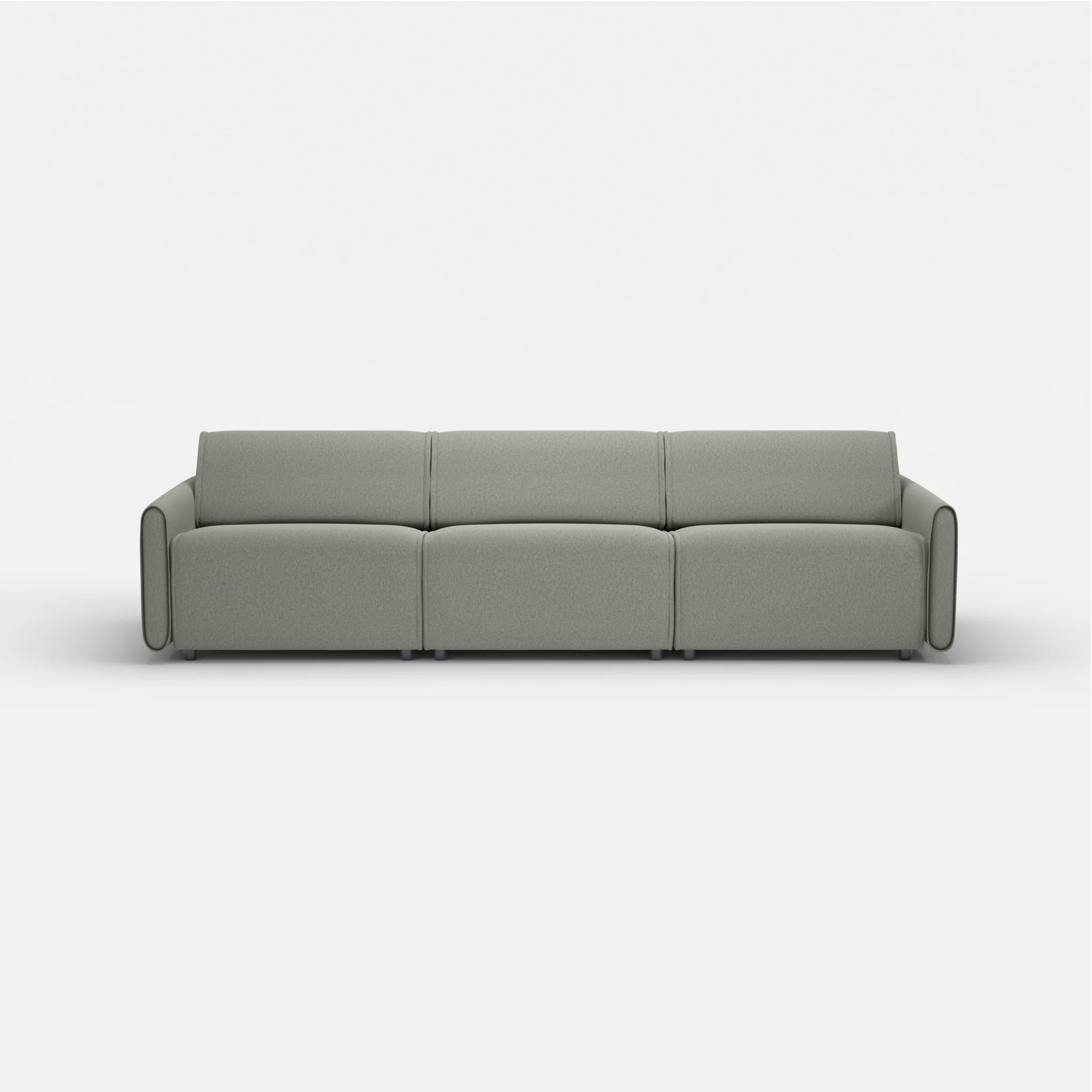 3 Sitzer Sofa Belleform mit schmaler Armlehne 3 dama0003 in Mittelgrau von vorne