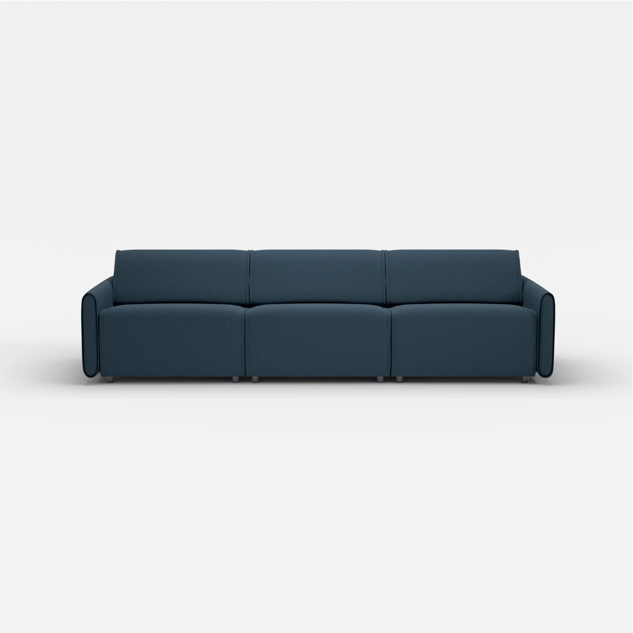 3 Sitzer Sofa Belleform mit schmaler Armlehne 3 dama0014 in Dunkelblau von vorne