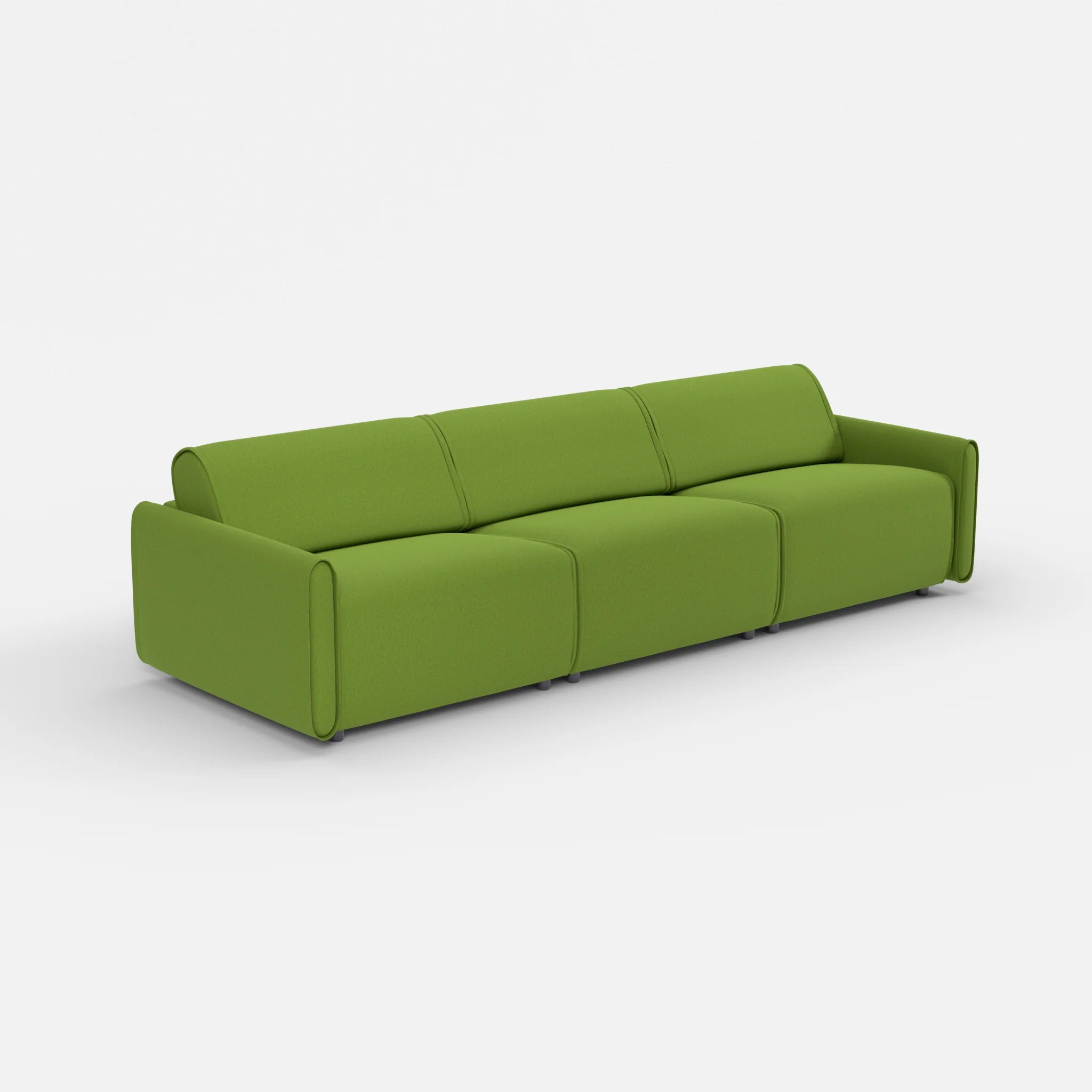 3 Sitzer Sofa Belleform mit schmaler Armlehne 3 dama0027 in Grün von der Seite