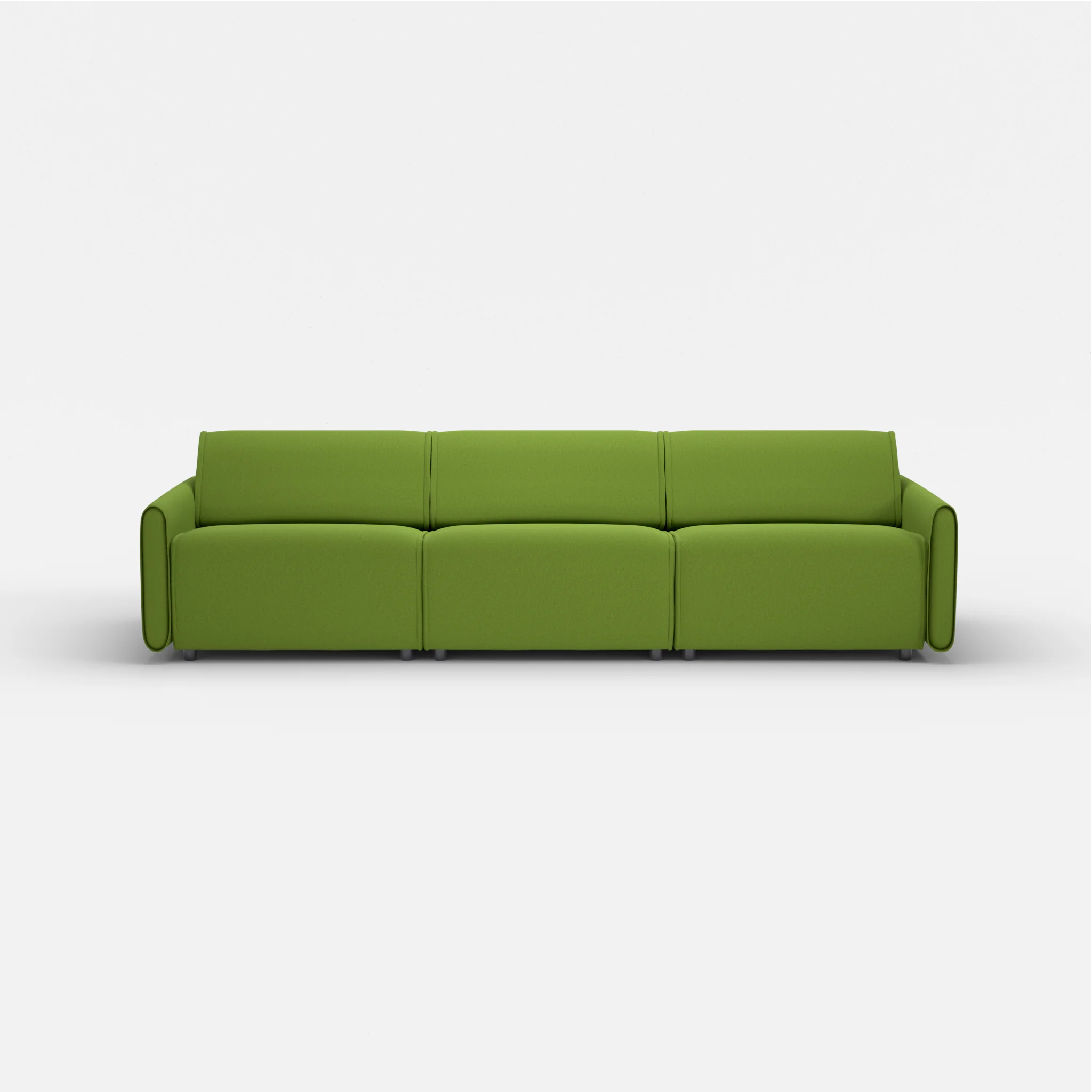 3 Sitzer Sofa Belleform mit schmaler Armlehne 3 dama0027 in Grün von vorne