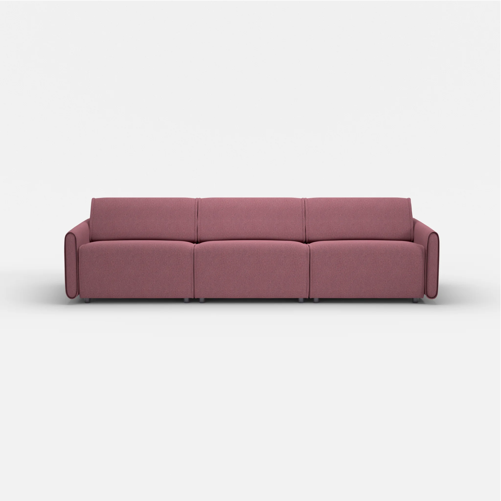 3 Sitzer Sofa Belleform mit schmaler Armlehne 3 dama0041 in Violett von vorne
