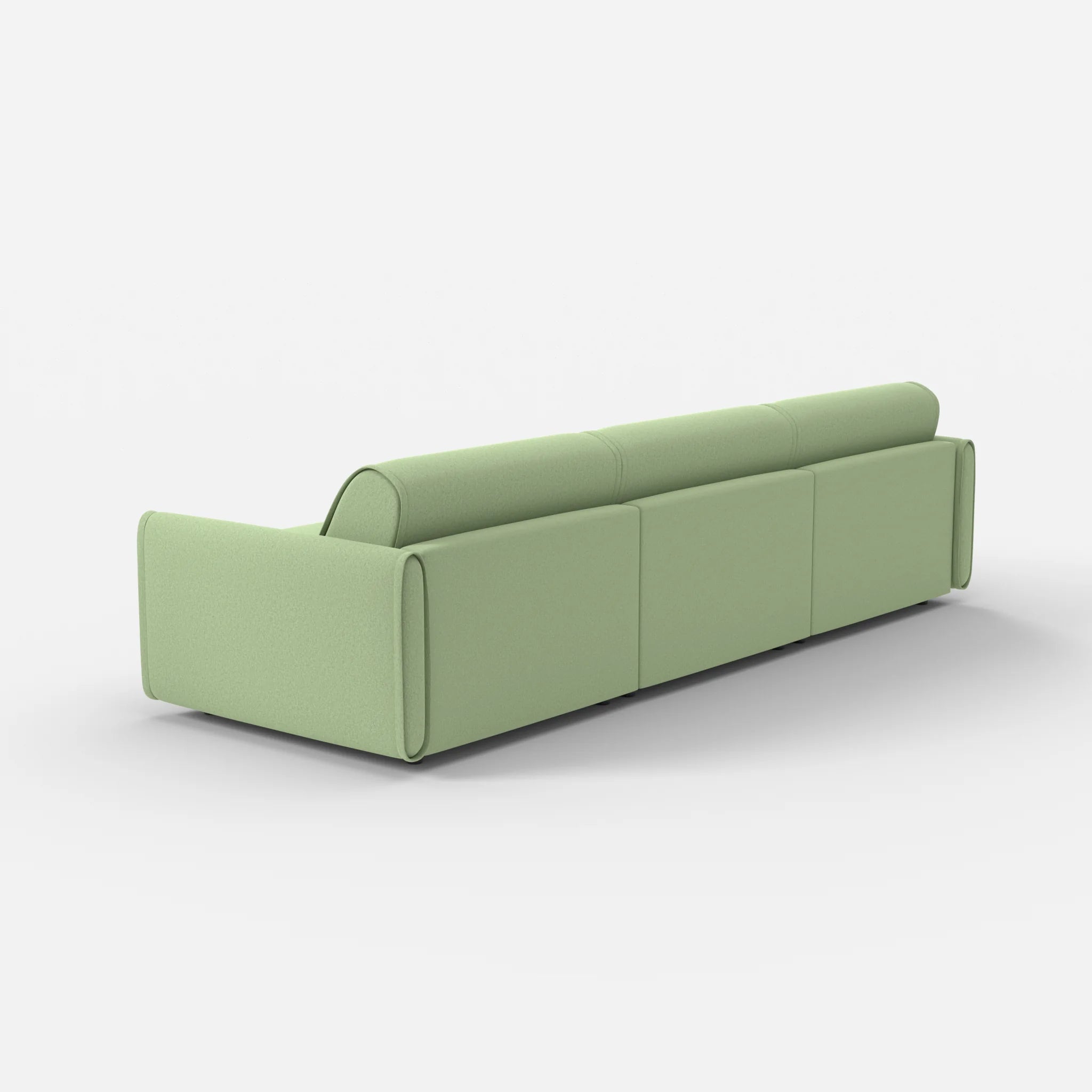 3 Sitzer Sofa Belleform mit schmaler Armlehne 3 dama0042 in Hellgrün von hinten