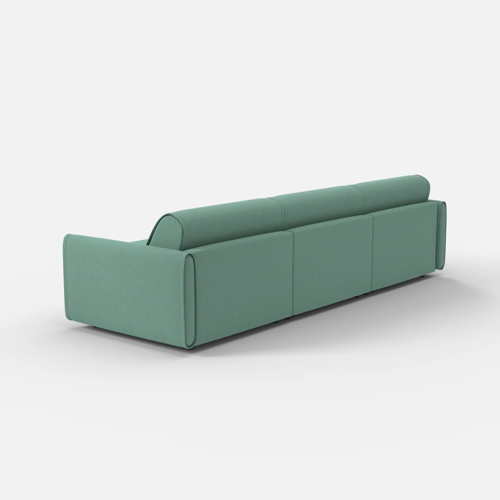 3 Sitzer Sofa Belleform mit schmaler Armlehne 3 dama0045 in Türkis von hinten